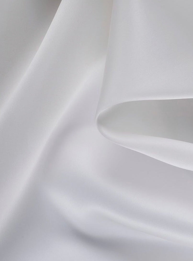 White Silky Stretch Satin – KikiTextiles