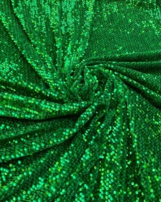Green Sequin On Velvet