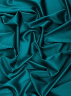 teal green stretch silk, deep teal stretch silk, deep teal silk charmeuse, teal fabric, teal silk, teal satin, deep teal satin, deep teal stretch silk, deep teal polyester silk, silk charmeuse fabric, mulberry silk