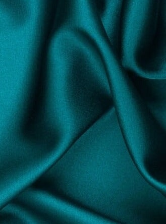 teal green stretch silk, deep teal stretch silk, deep teal silk charmeuse, teal fabric, teal silk, teal satin, deep teal satin, deep teal stretch silk, deep teal polyester silk, silk charmeuse fabric, mulberry silk