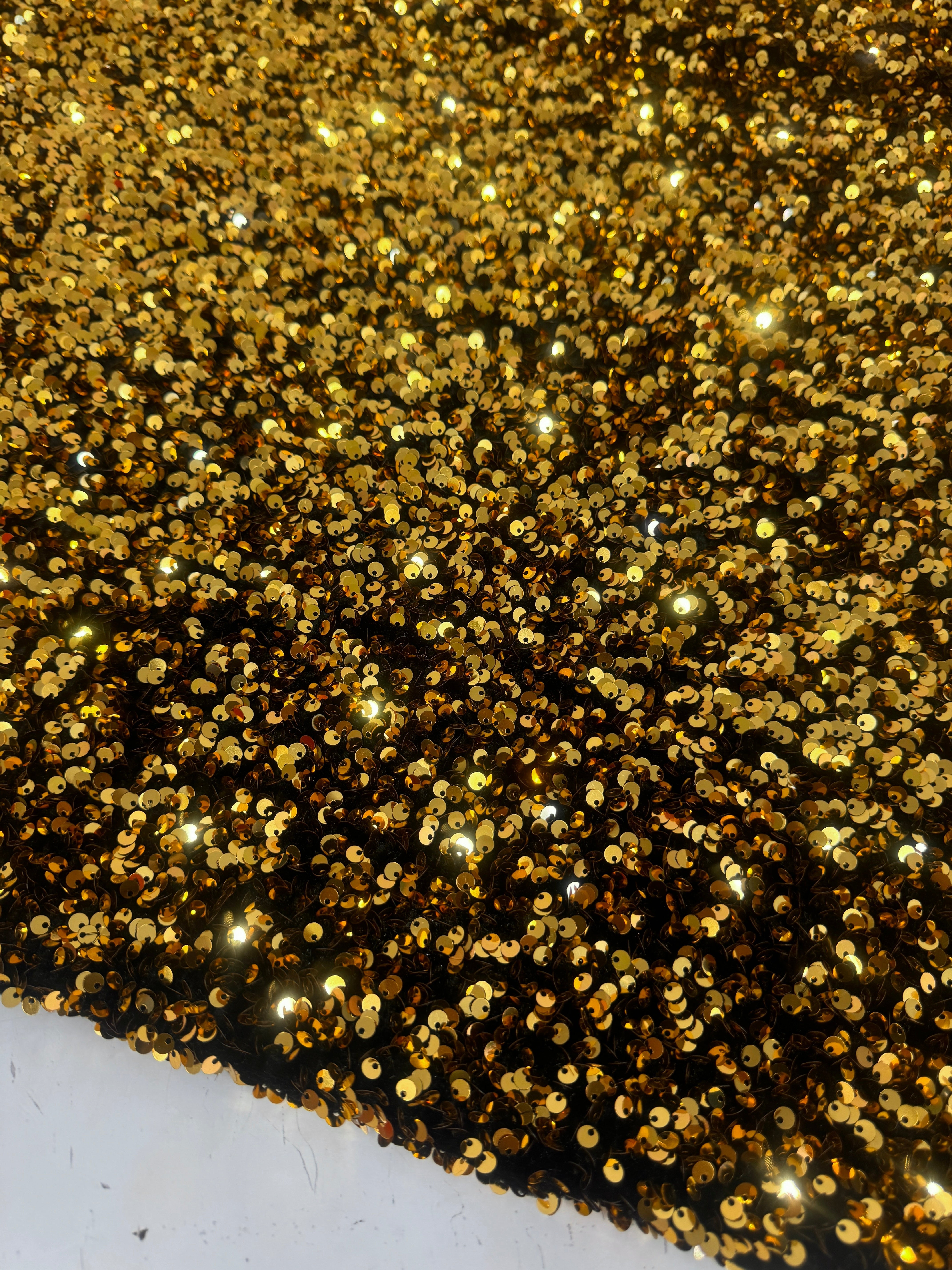 Deep Gold Sequins on Velvet, Deep Gold Sequin on velvet, Stretch Sequin Mesh, Stretch Sequin velvet for woman,  Stretch Sequin velvet for bride, Stretch Sequin velvet on sale, Stretch Sequin velvet on discount, Stretch Sequin velvet online