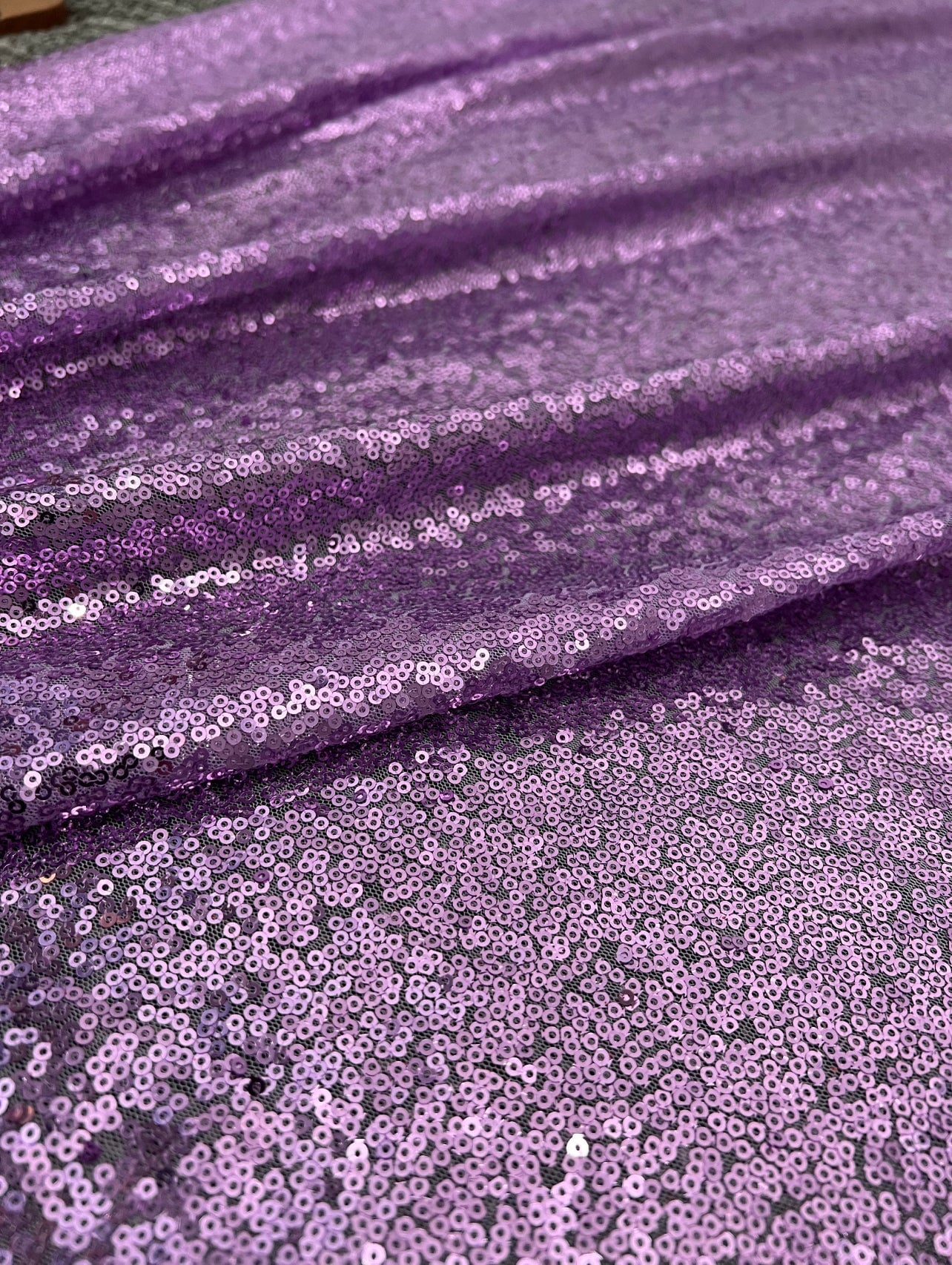 Lavender Sequin on Mesh, Shop Fabrics Online, Sewing, Fabric Store, Sewing Store, Cheap Fabric Store, Kiki Textiles, Textile by the Yard