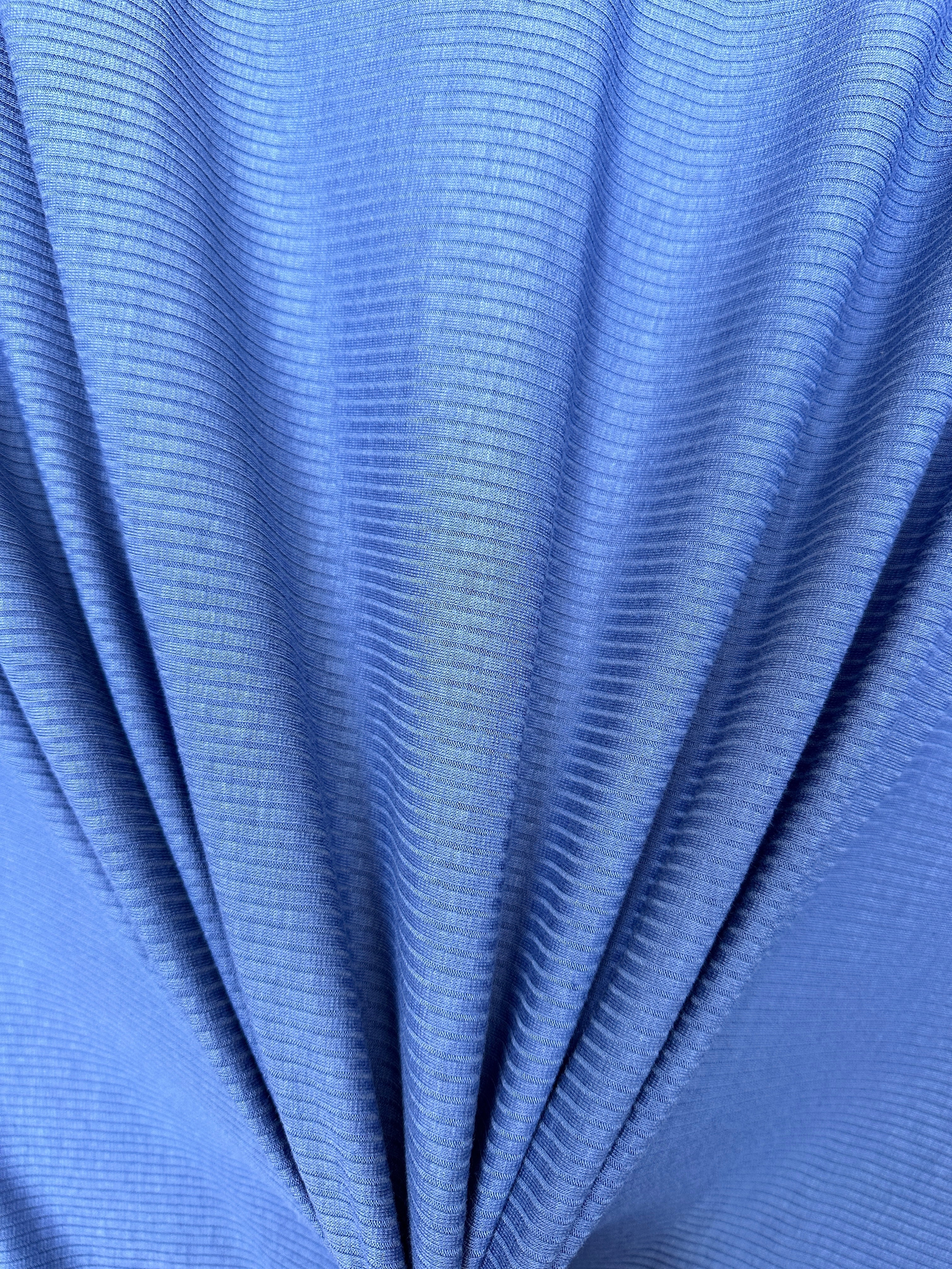 Denim Blue Solid Rib Knit, Shop Fabrics Online, Sewing, Fabric Store, Sewing Store, Cheap Fabric Store, Kiki Textiles, Textile by the Yard