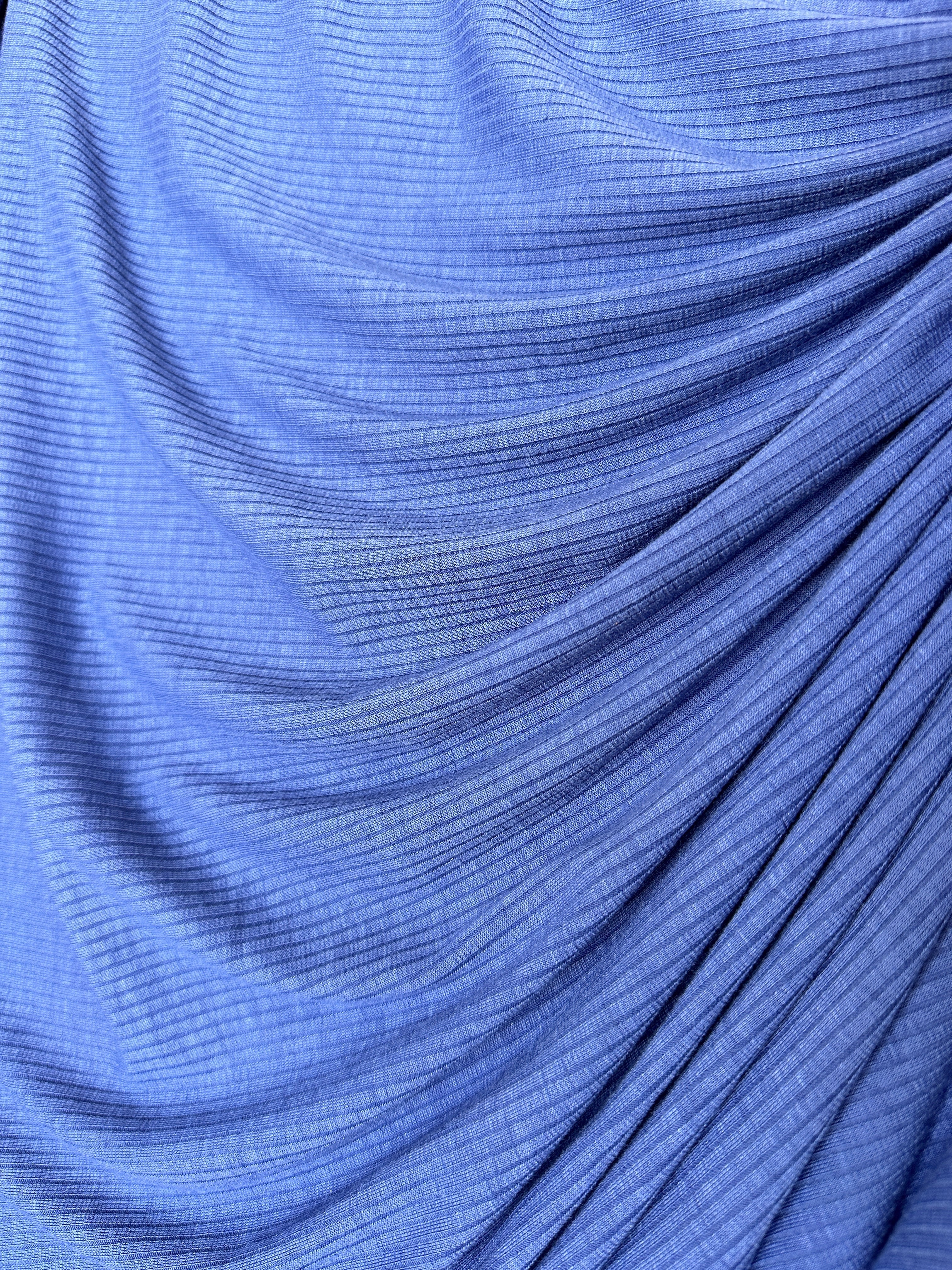 Denim Blue Solid Rib Knit, Shop Fabrics Online, Sewing, Fabric Store, Sewing Store, Cheap Fabric Store, Kiki Textiles, Textile by the Yard