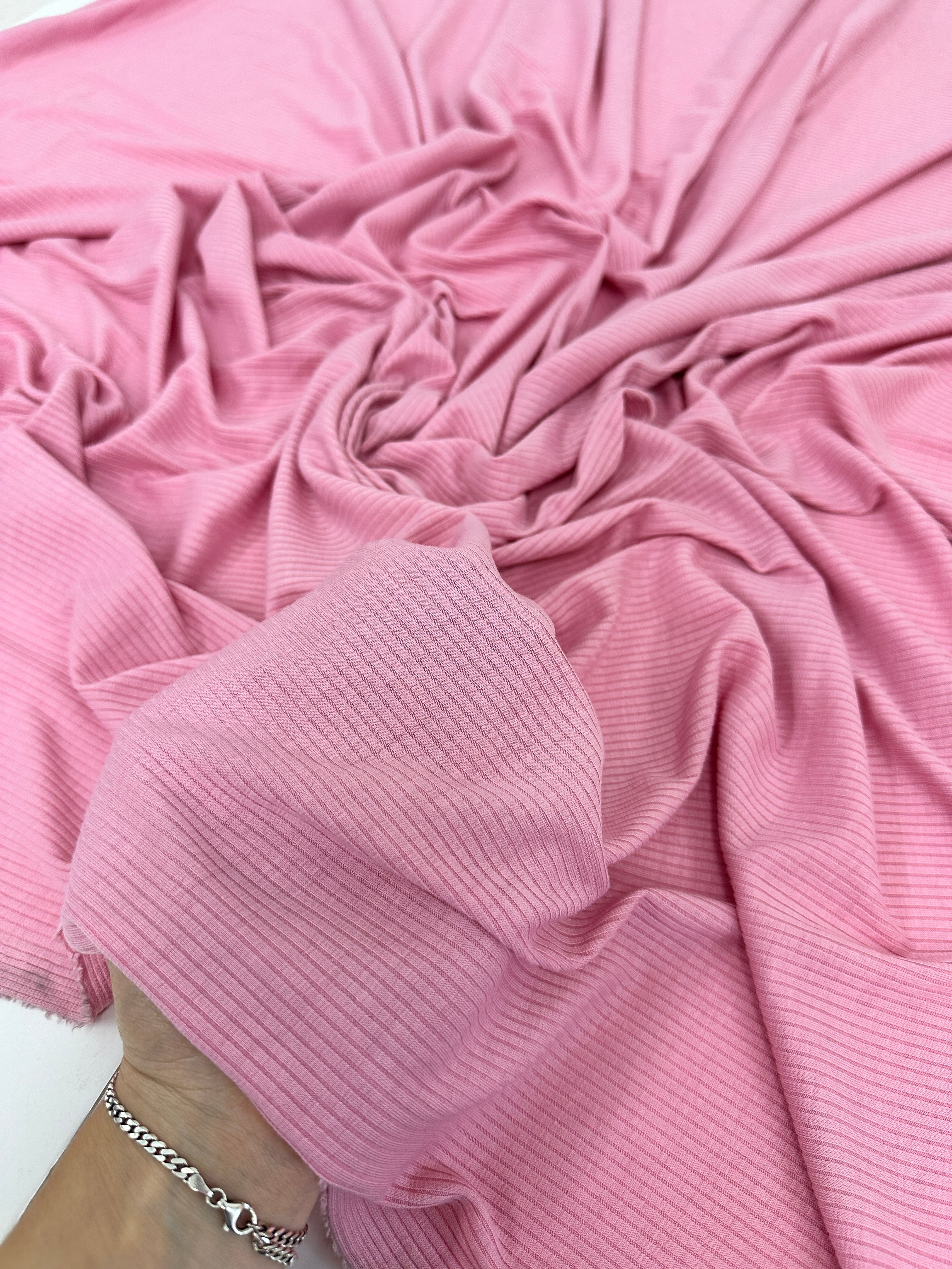 Pink Solid Rib Knit, Shop Fabrics Online, Sewing, Fabric Store, Sewing Store, Cheap Fabric Store, Kiki Textiles, Textile by the Yard