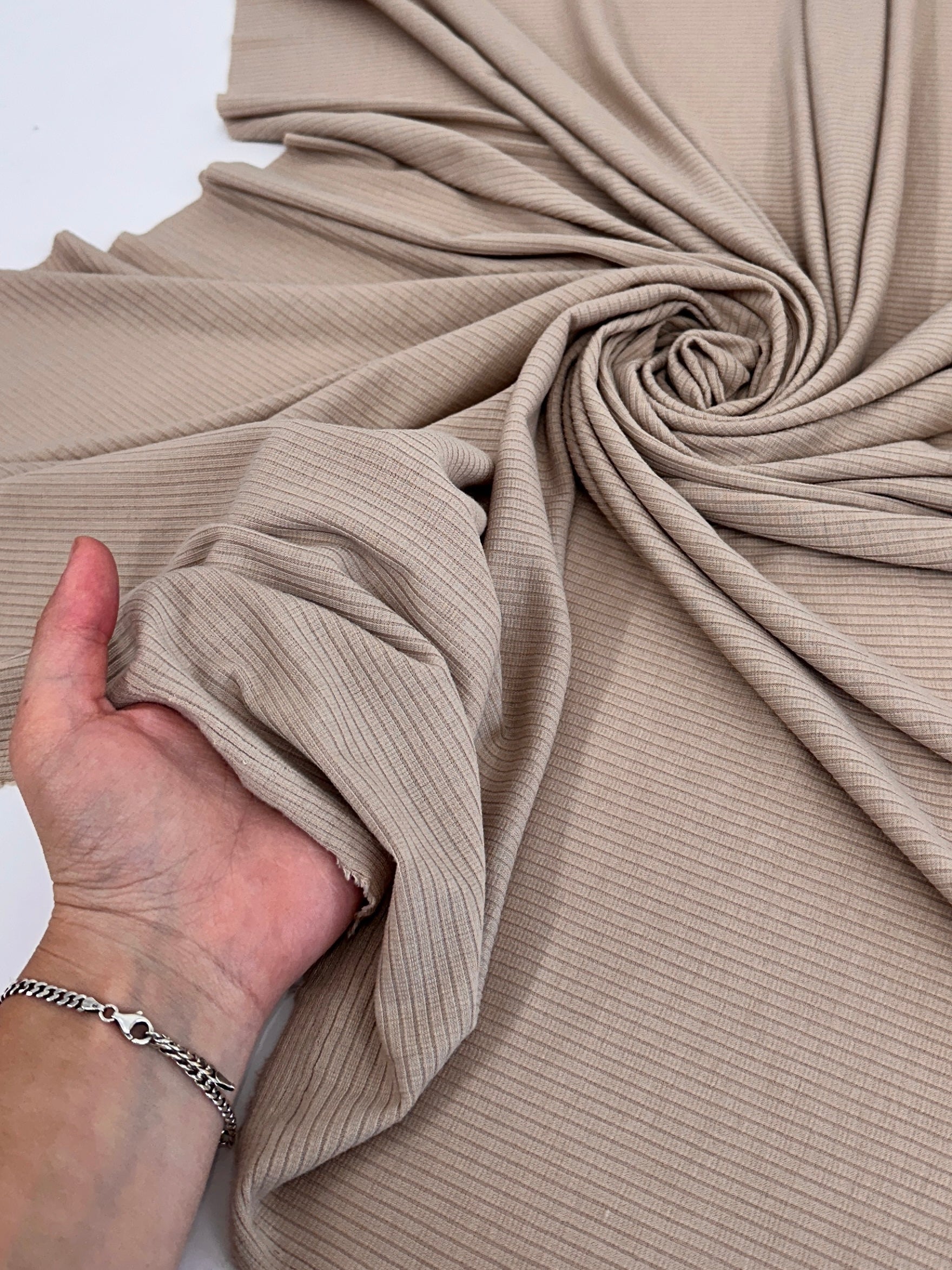 Khaki Solid Rib Knit, Shop Fabrics Online, Sewing, Fabric Store, Sewing Store, Cheap Fabric Store, Kiki Textiles, Textile by the Yard