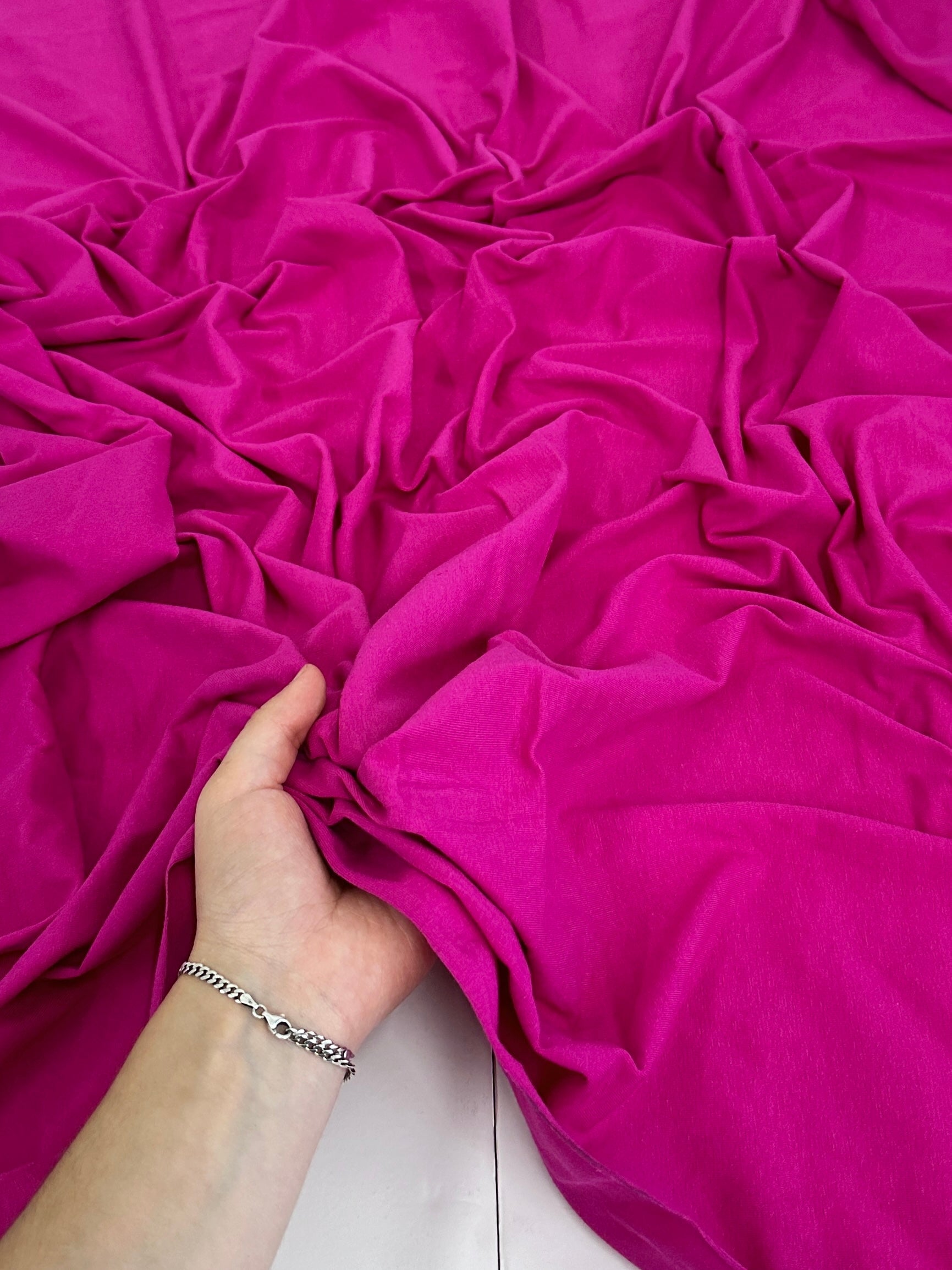 Fuchsia Cotton Jersey Spandex, Nylon Spandex, Shiny Spandex, Stretch Fabric, Cotton Jersey Spandex, Cotton Jersey, Jersey Spandex, Cotton fabric