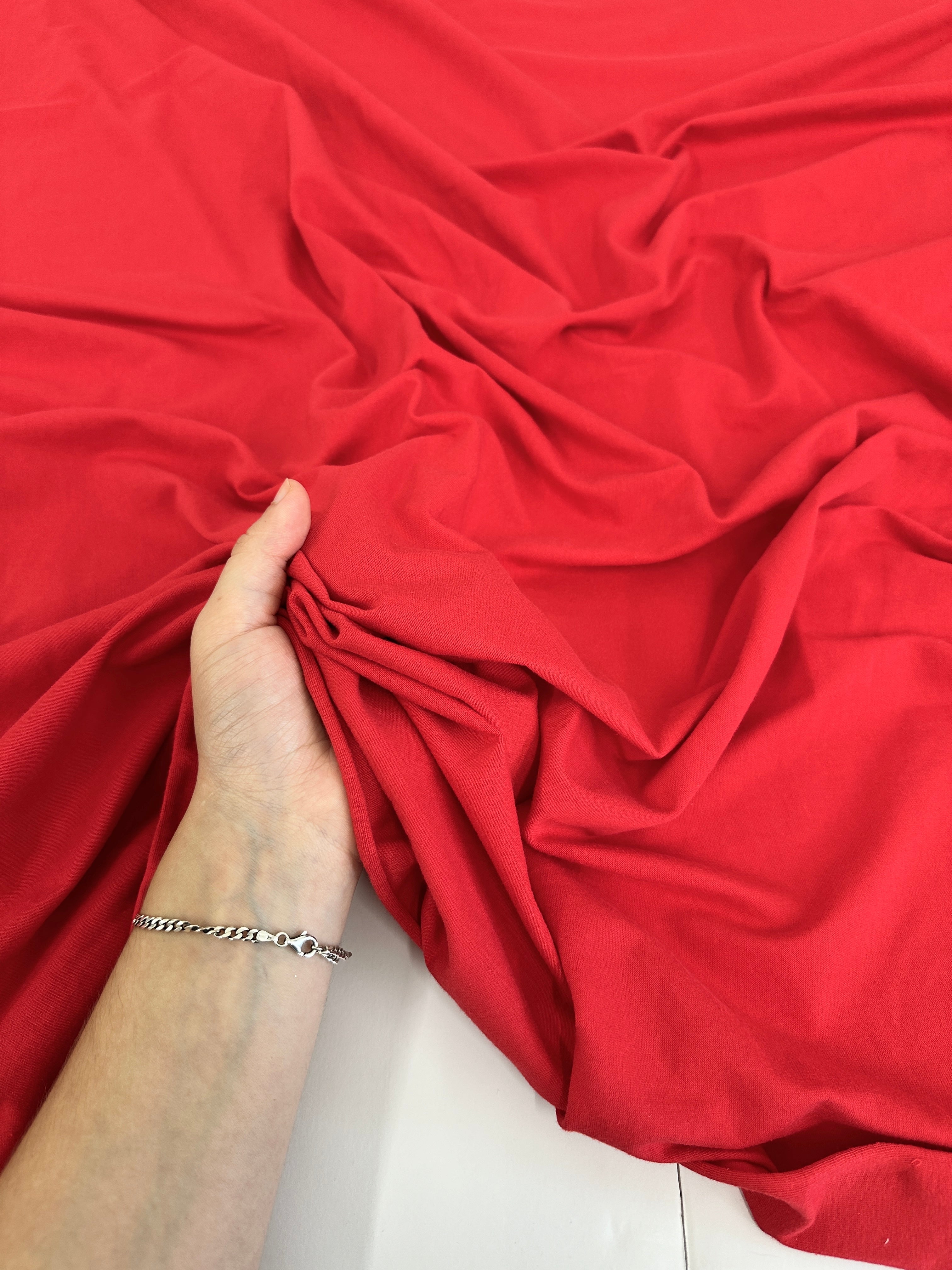 Red Cotton Jersey Spandex