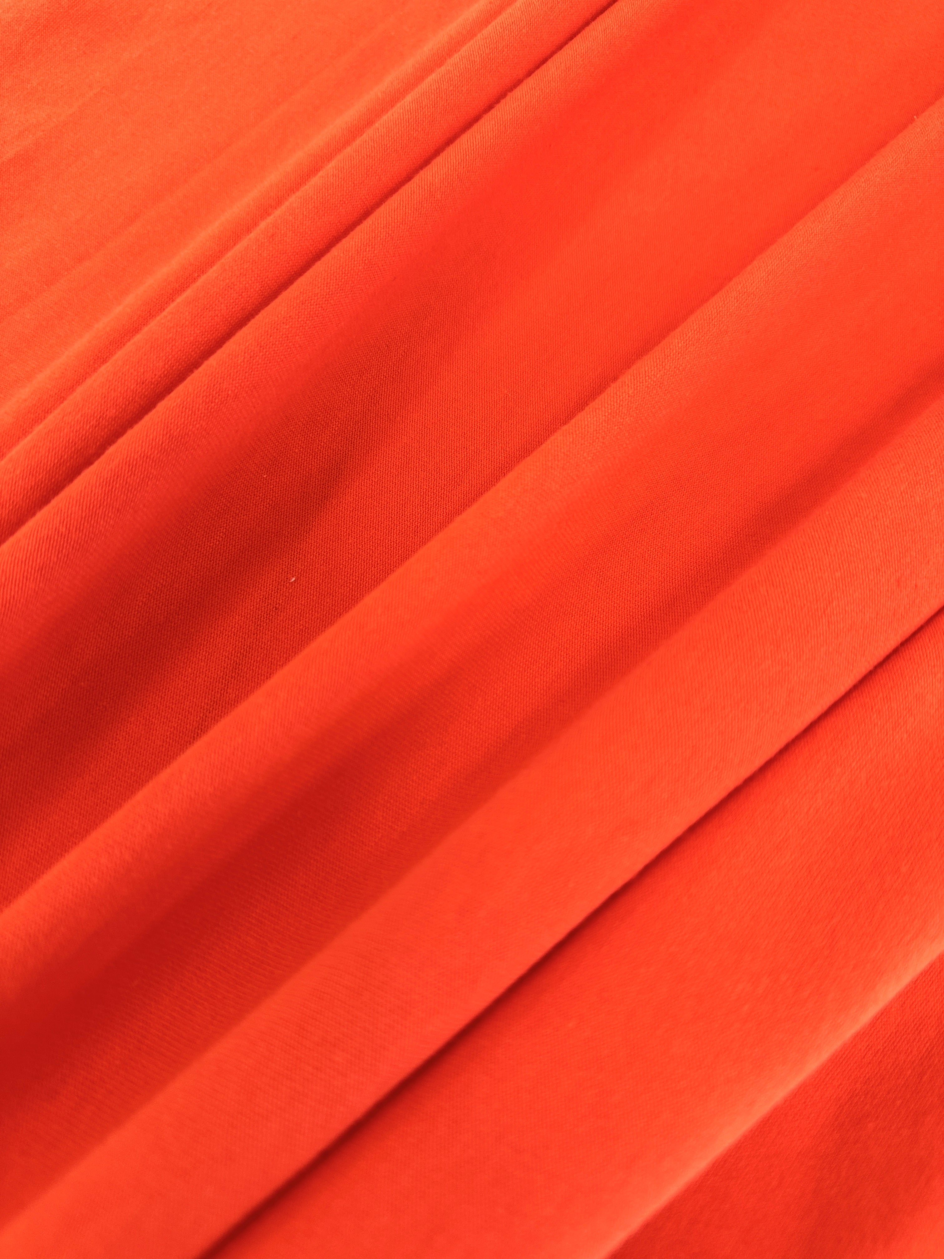 Orange Cotton Jersey Knit, shop fabrics online, sewing, fabric store, sewing store, cheap fabric store, kiki textiles, textile by the yard