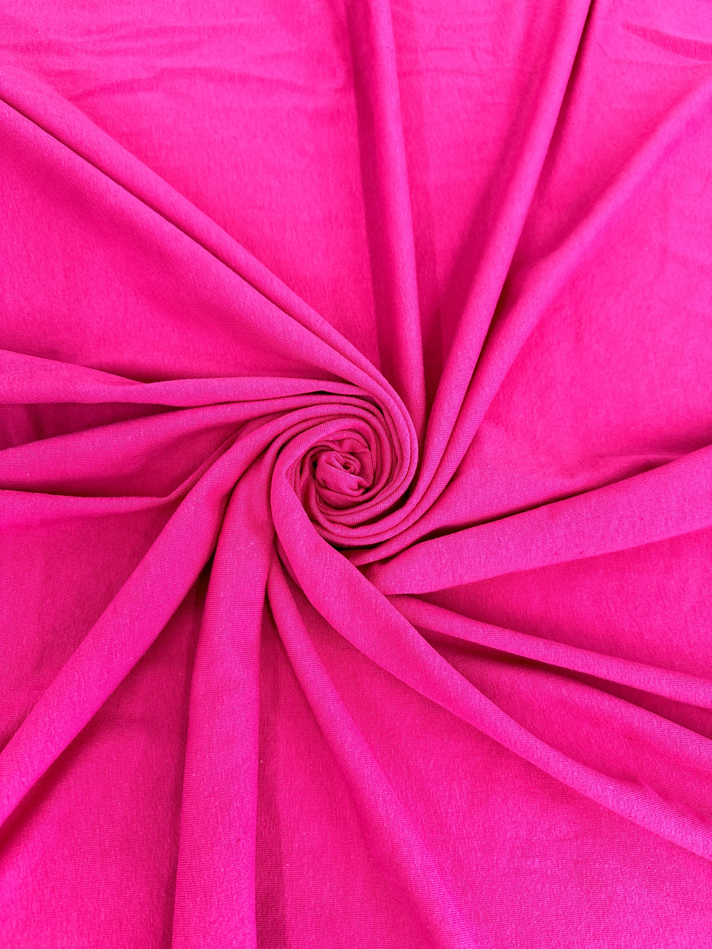 Fuchsia Cotton Jersey Spandex, Cotton Spandex, Shiny Spandex, Stretch Fabric, Cotton Jersey Spandex, Cotton Jersey, Jersey Spandex, Cotton fabric