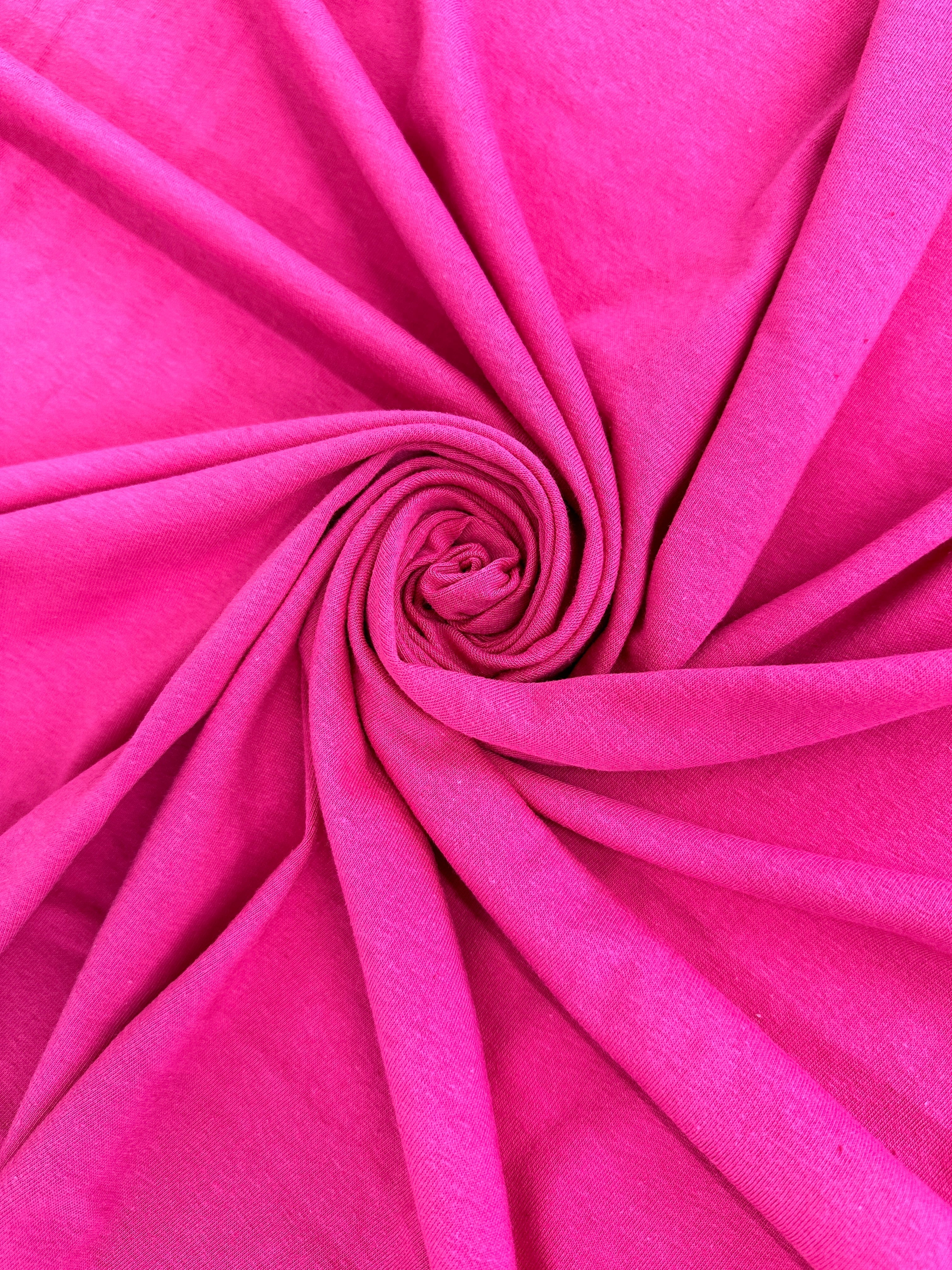 Fuchsia Cotton Jersey Spandex, shop fabrics online, sewing, fabric store, sewing store, cheap fabric store, kiki textiles, textile by the yard