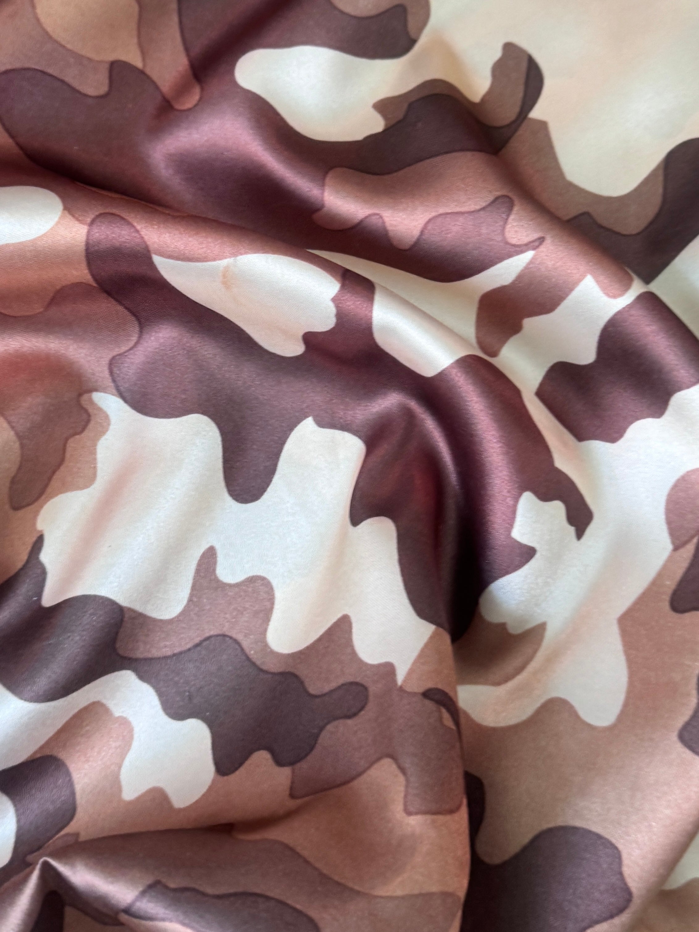 Khaki Camouflage Army Satin, shop fabrics online, sewing, fabric store, sewing store, cheap fabric store, kiki textiles, textile by the yard