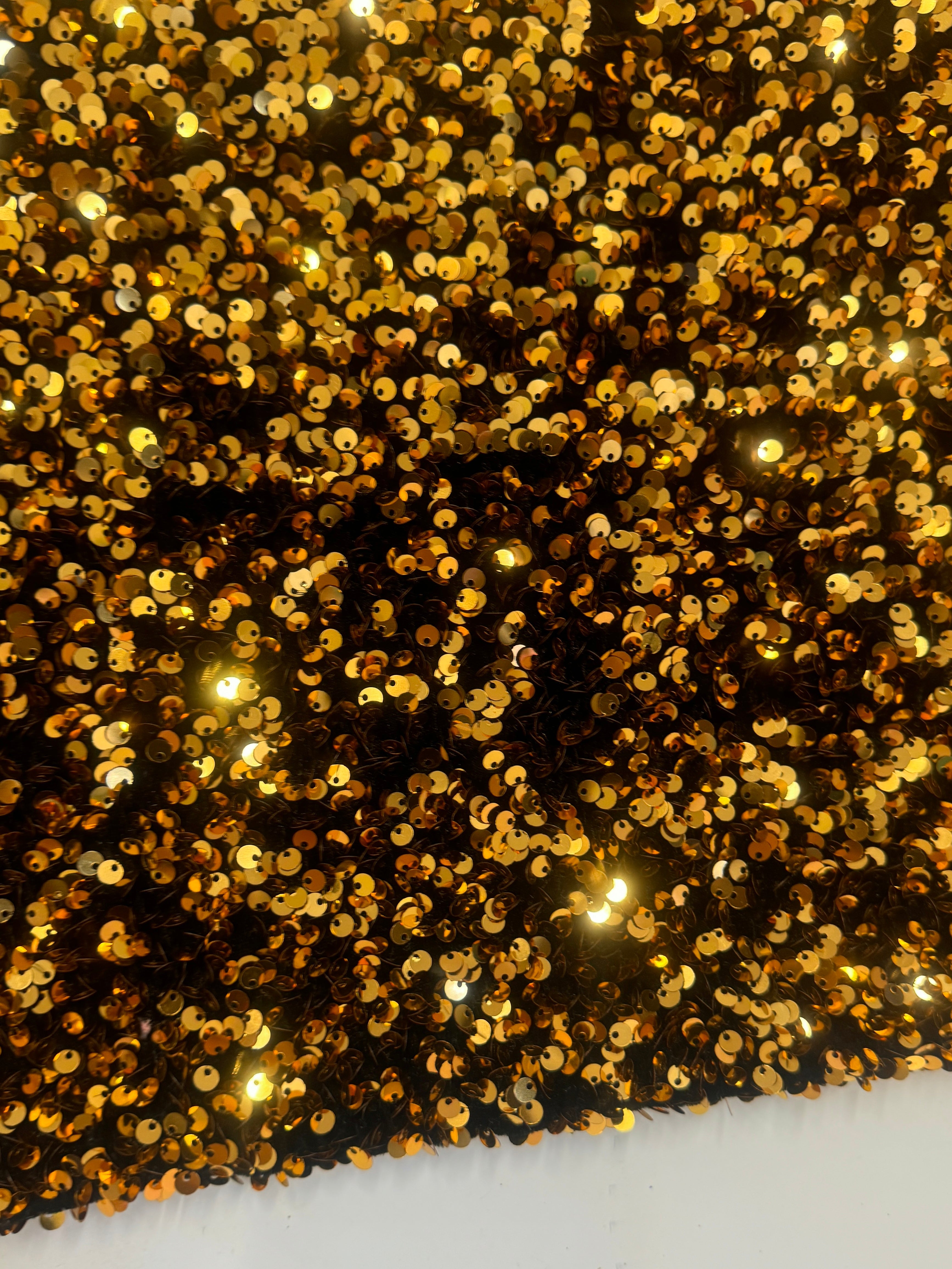 Deep Gold Sequins on Velvet, shop fabrics online, sewing, fabric store, sewing store, cheap fabric store, kiki textiles, textile by the yard