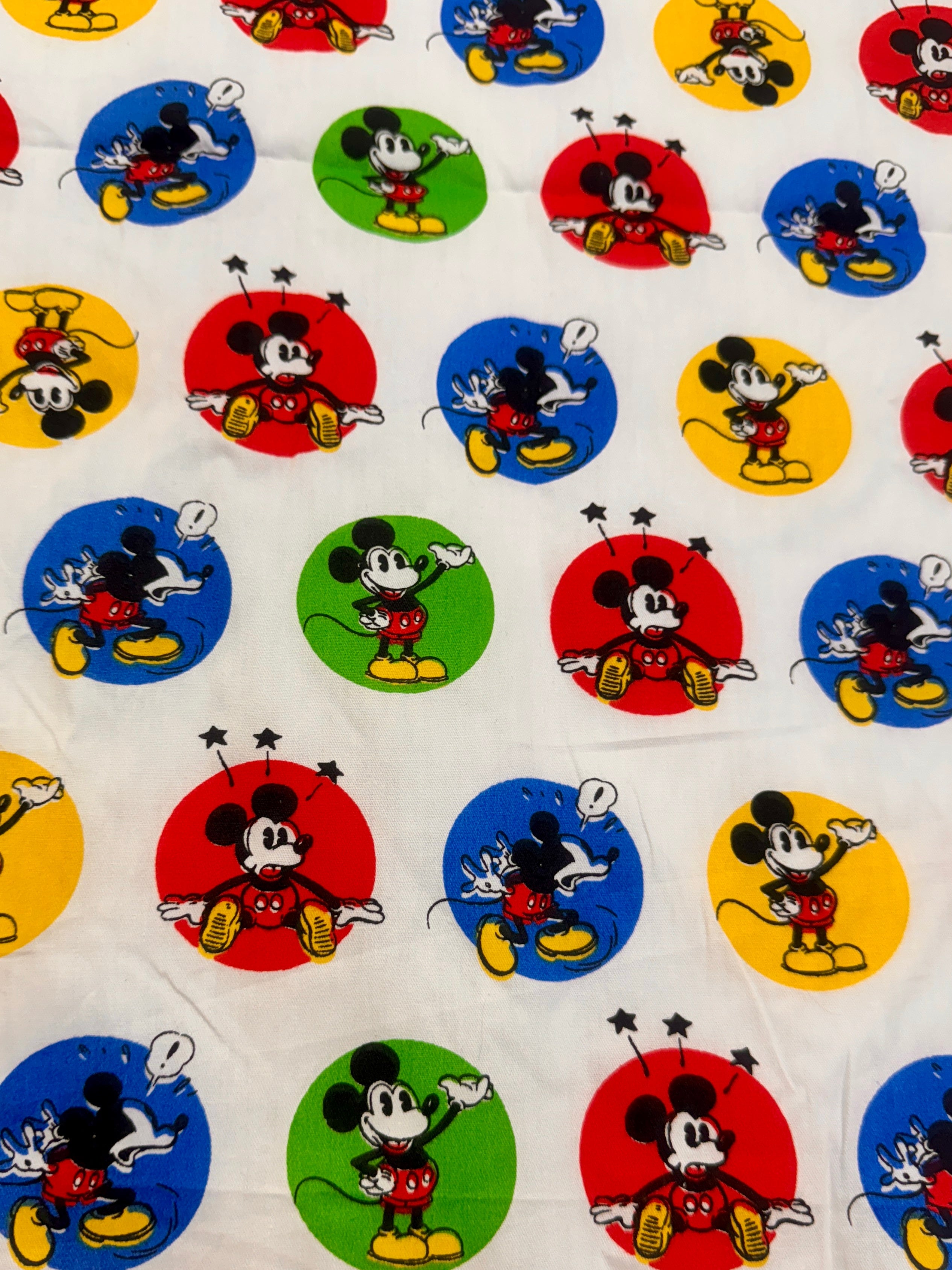 White Mikey Mouse Print Cotton, Organic cotton, Breathable fabric, Lightweight fabric, Fair trade cotton, Cotton yarn, eyelet fabric, Cotton fashion