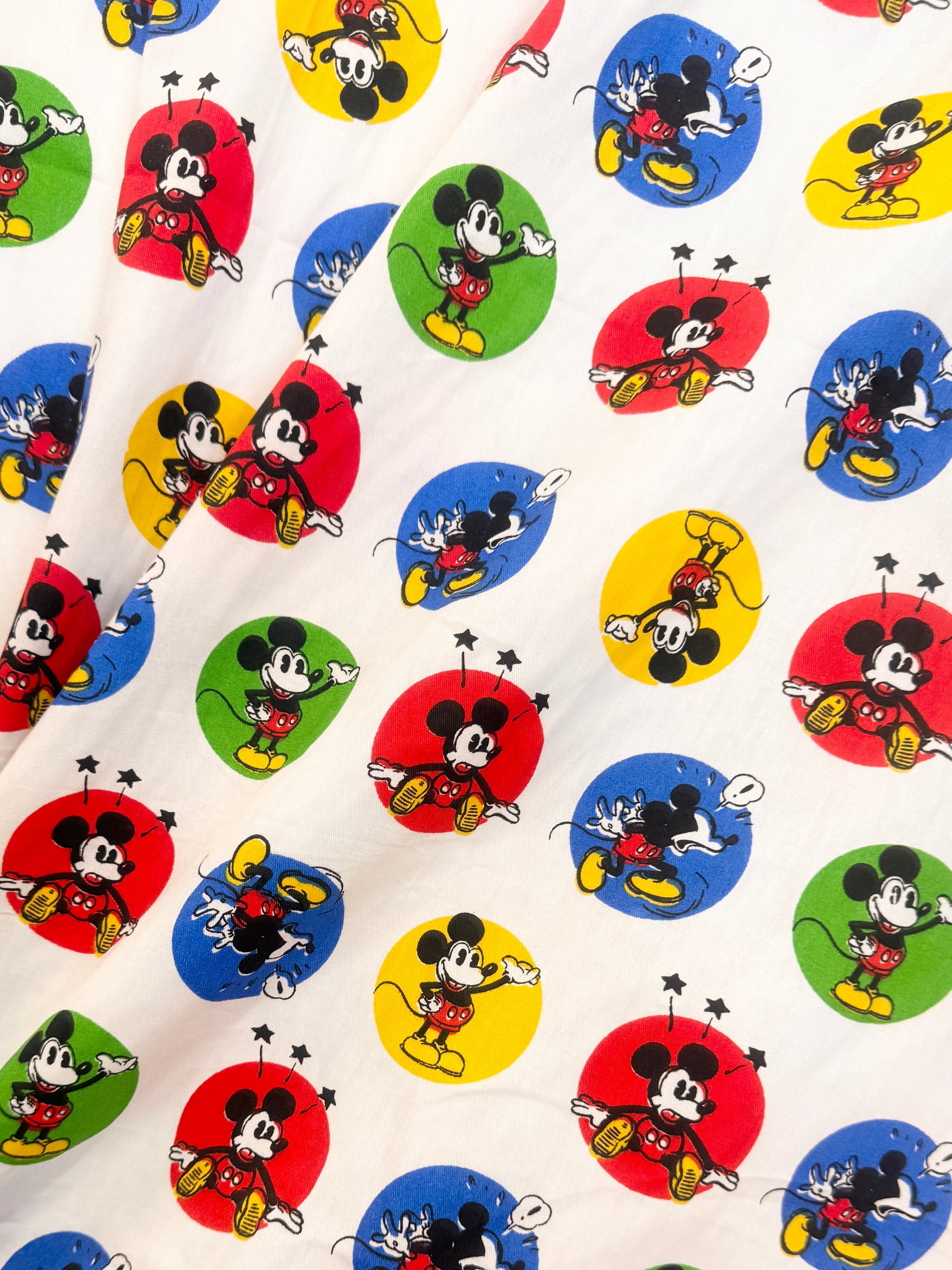 White Mikey Mouse Print Cotton, Shop Fabrics Online, Sewing, Fabric Store, Sewing Store, Cheap Fabric Store, Kiki Textiles, Textile by the Yard