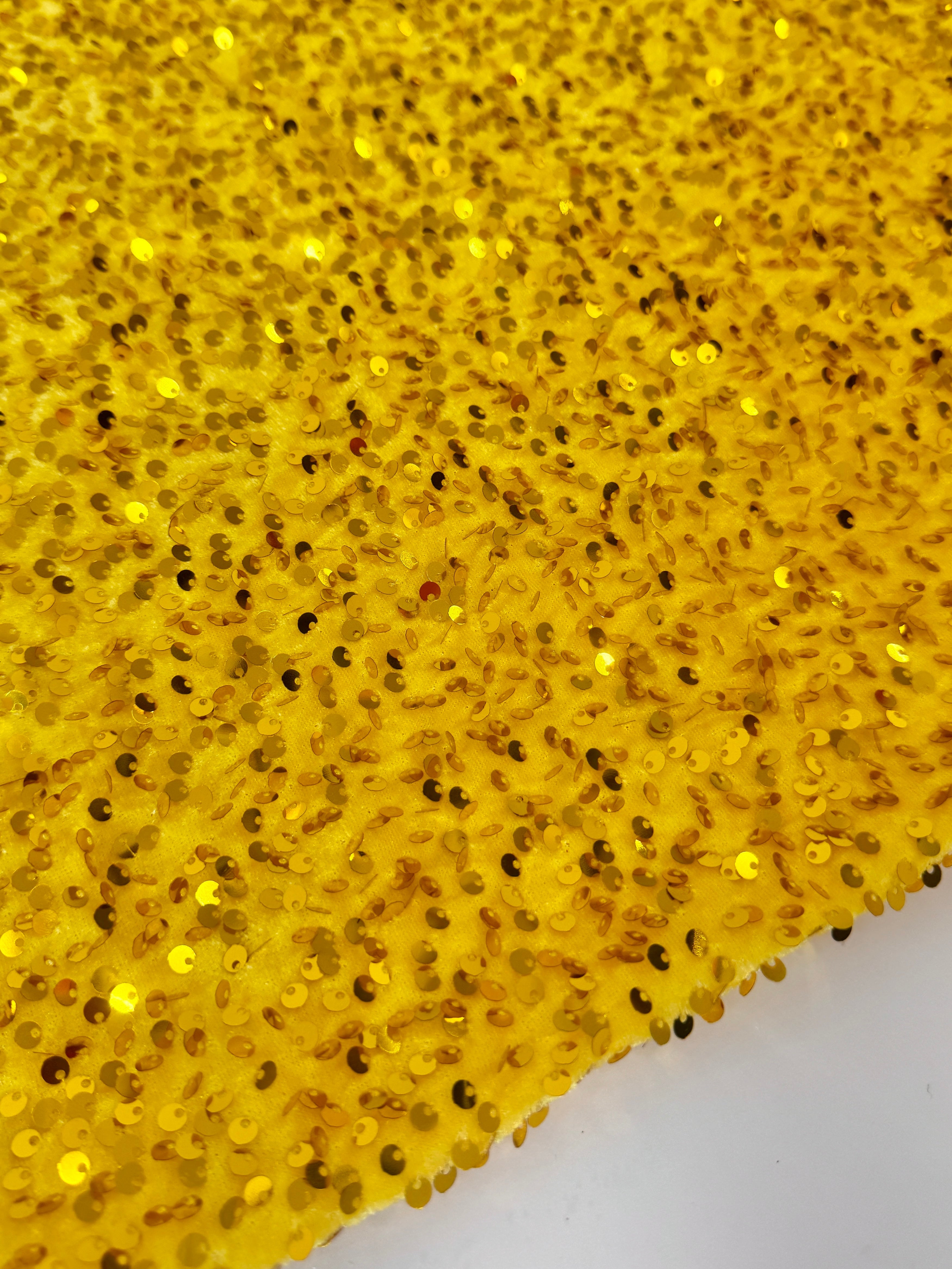 Yellow Sequins Velvet, Shop Fabrics Online, Sewing, Fabric Store, Sewing Store, Cheap Fabric Store, Kiki Textiles, Textile by the Yard