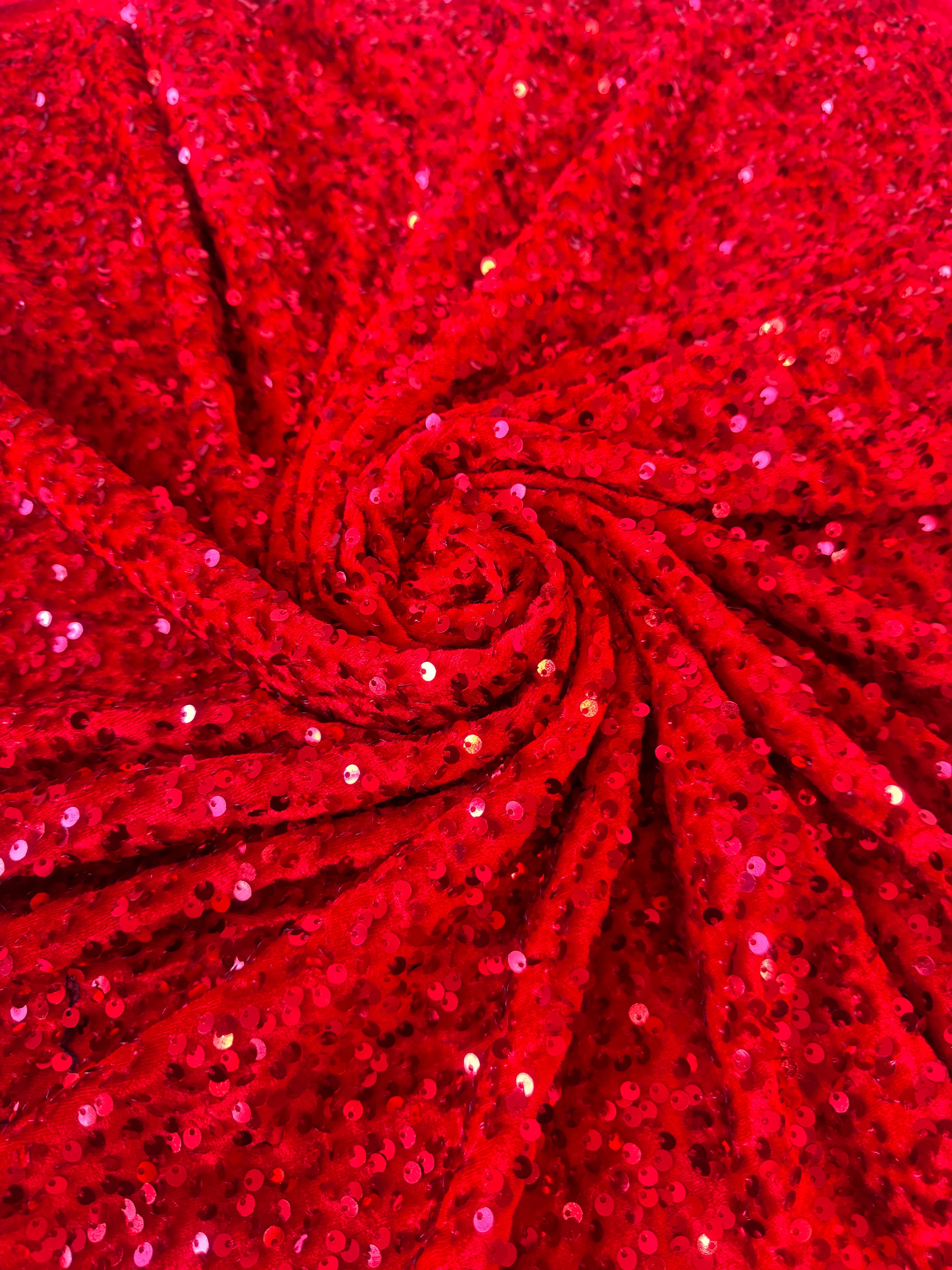 Red Sequins Velvet Velvet, Shop Fabrics Online, Sewing, Fabric Store, Sewing Store, Cheap Fabric Store, Kiki Textiles, Textile by the Yard