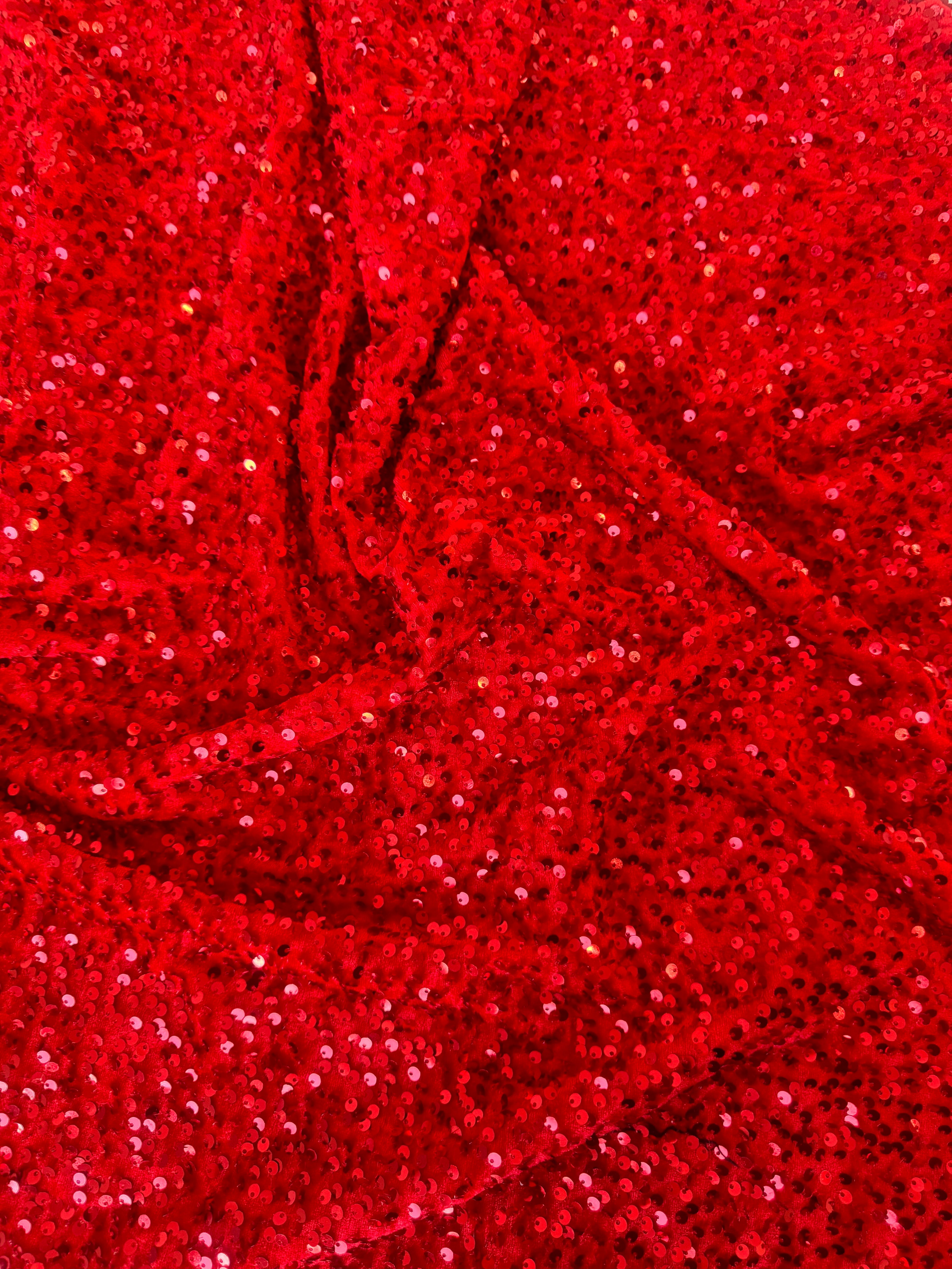 Red Sequins Velvet Velvet, Shop Fabrics Online, Sewing, Fabric Store, Sewing Store, Cheap Fabric Store, Kiki Textiles, Textile by the Yard