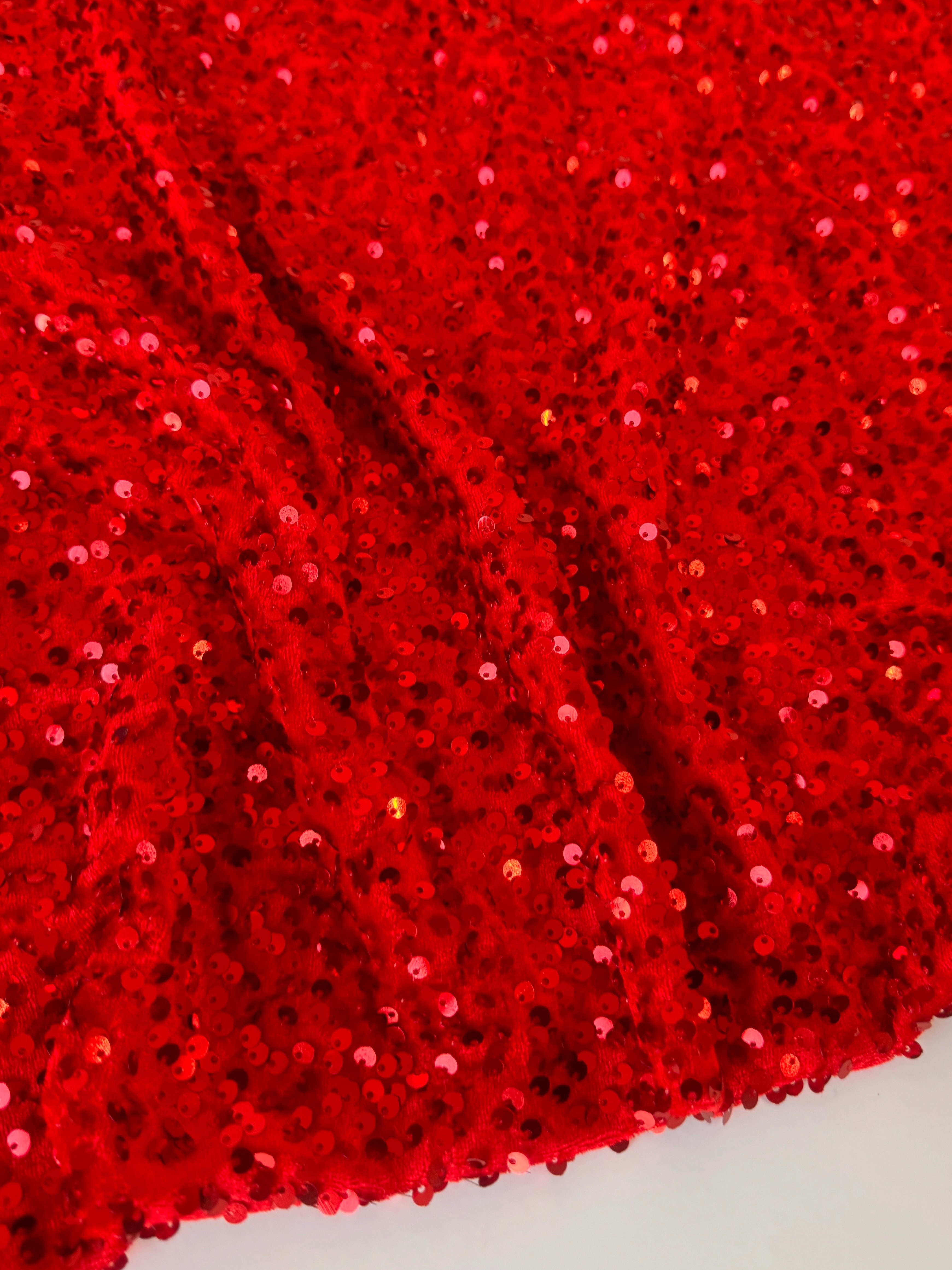 Red Sequins Velvet Velvet, Shop Fabrics Online, Sewing, Fabric Store, Sewing Store, Cheap Fabric Store, Kiki Textiles, Textile by the Yard