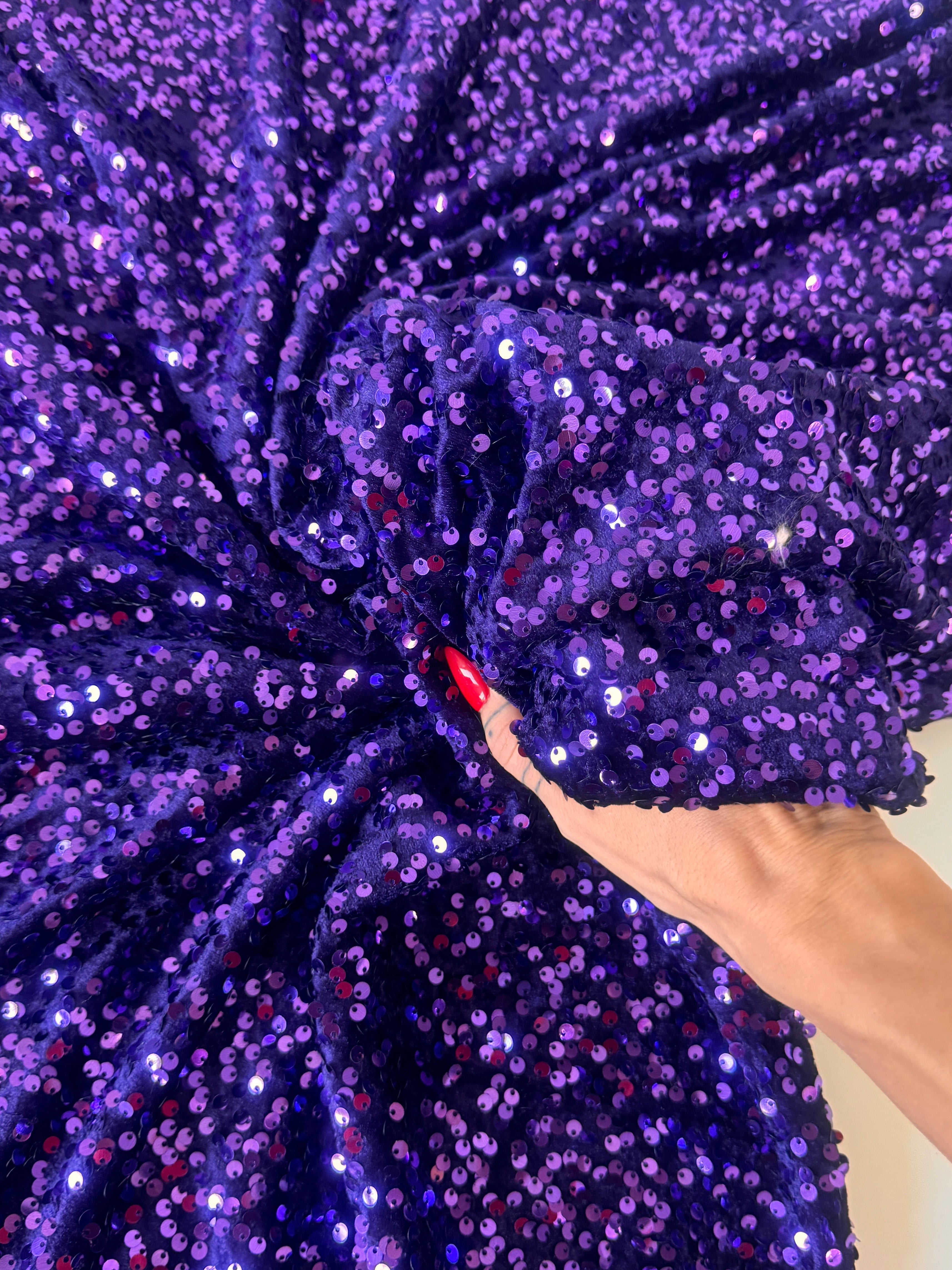 Purple Sequins Velvet, Shop Fabrics Online, Sewing, Fabric Store, Sewing Store, Cheap Fabric Store, Kiki Textiles, Textile by the Yard