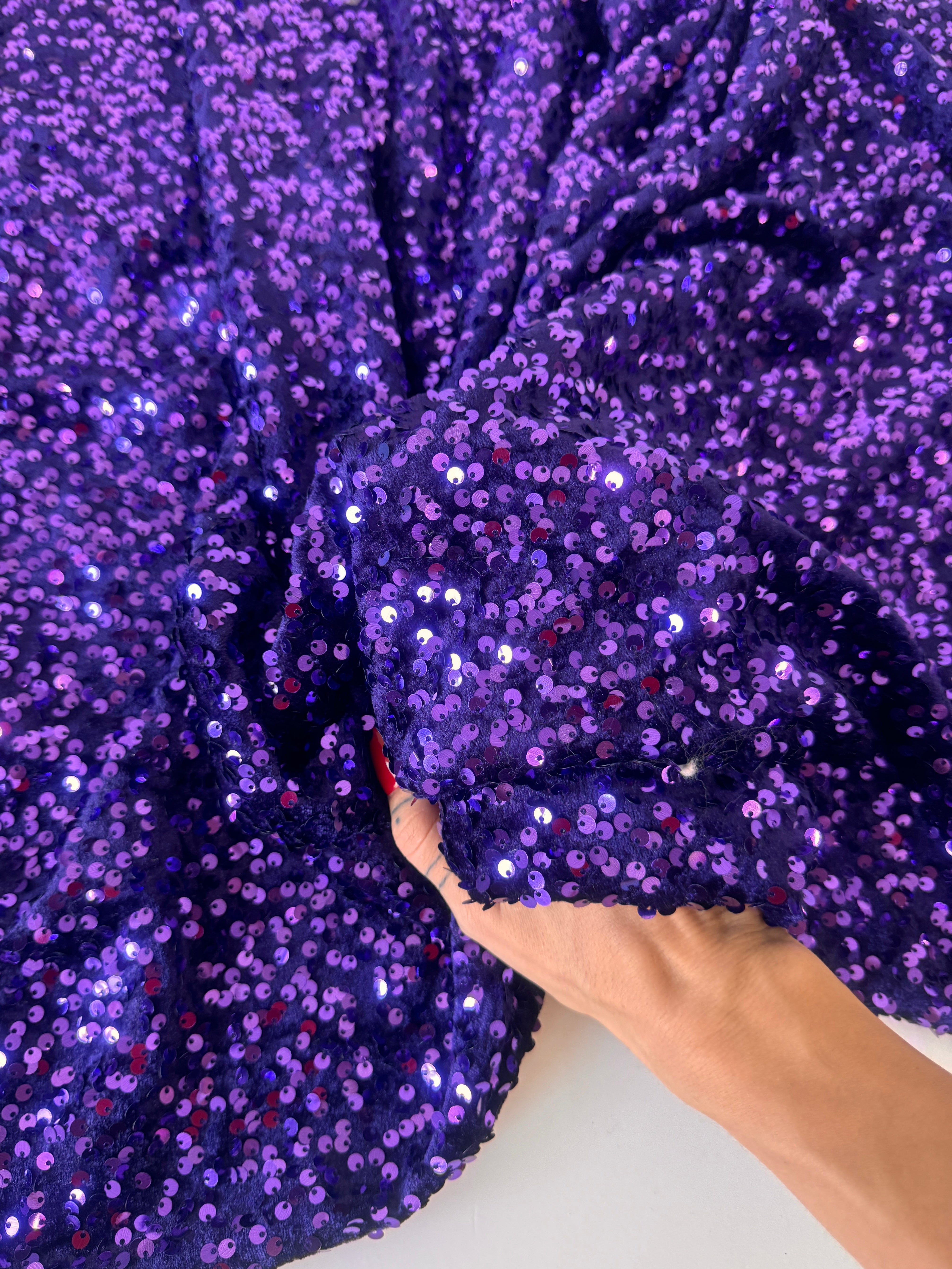 Purple Sequins Velvet, Shop Fabrics Online, Sewing, Fabric Store, Sewing Store, Cheap Fabric Store, Kiki Textiles, Textile by the Yard