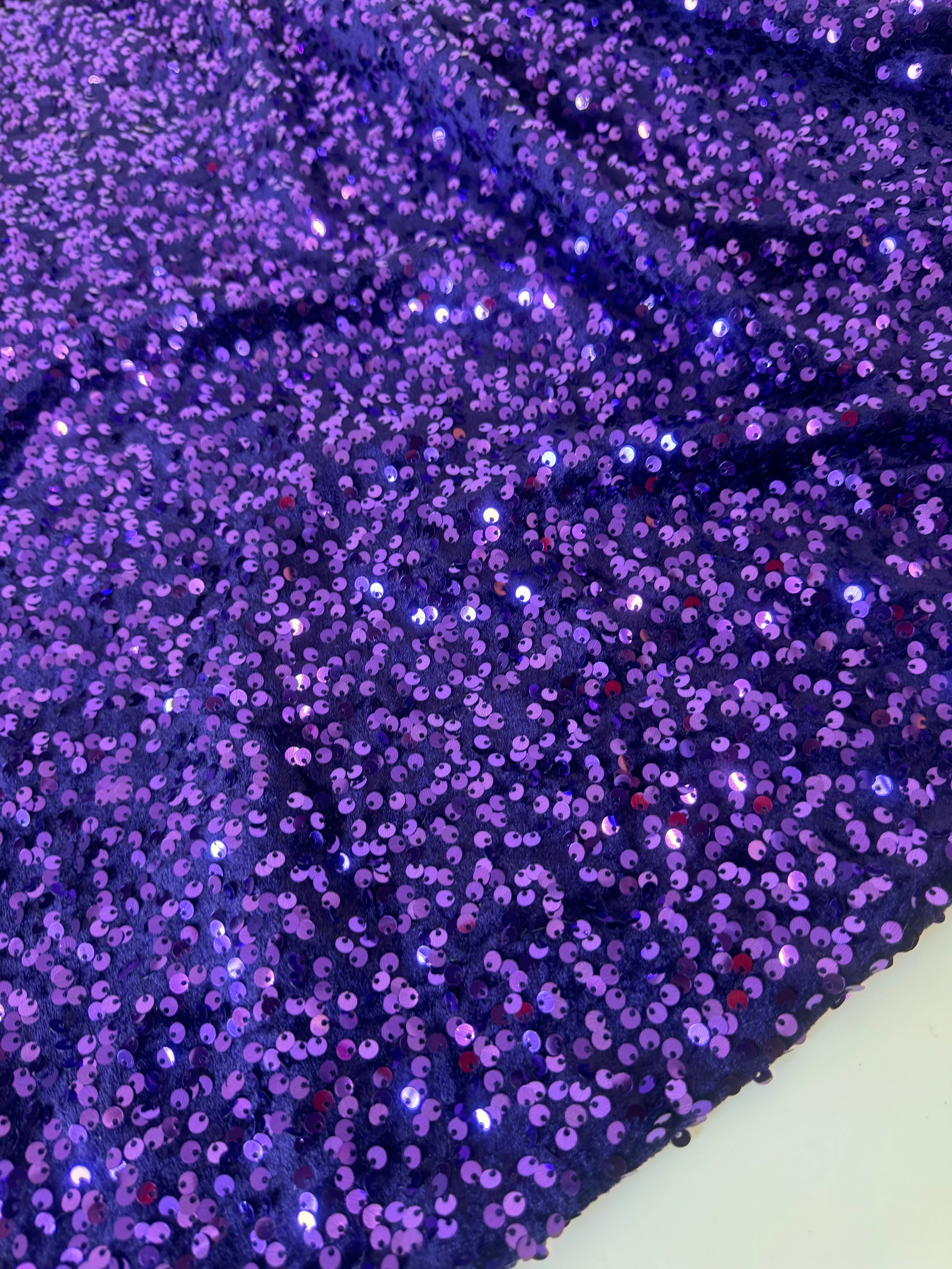 Purple Sequins Velvet, Sequin on velvet, Stretch Sequin Mesh, Stretch Sequin velvet for woman,  Stretch Sequin velvet for bride, Stretch Sequin velvet on sale, Stretch Sequin velvet on discount, Stretch Sequin velvet online