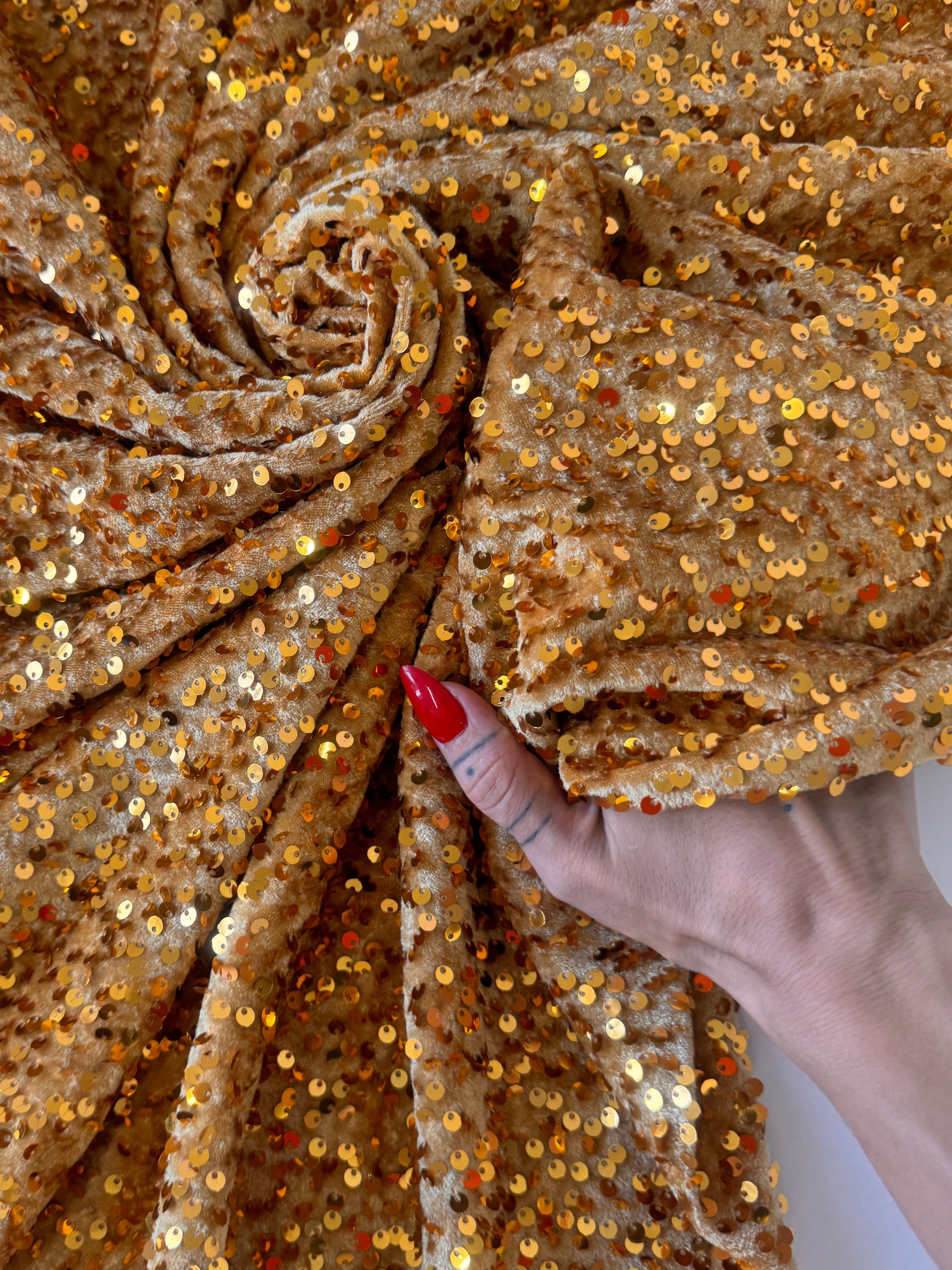 Gold Sequins Velvet, Shop Fabrics Online, Sewing, Fabric Store, Sewing Store, Cheap Fabric Store, Kiki Textiles, Textile by the Yard