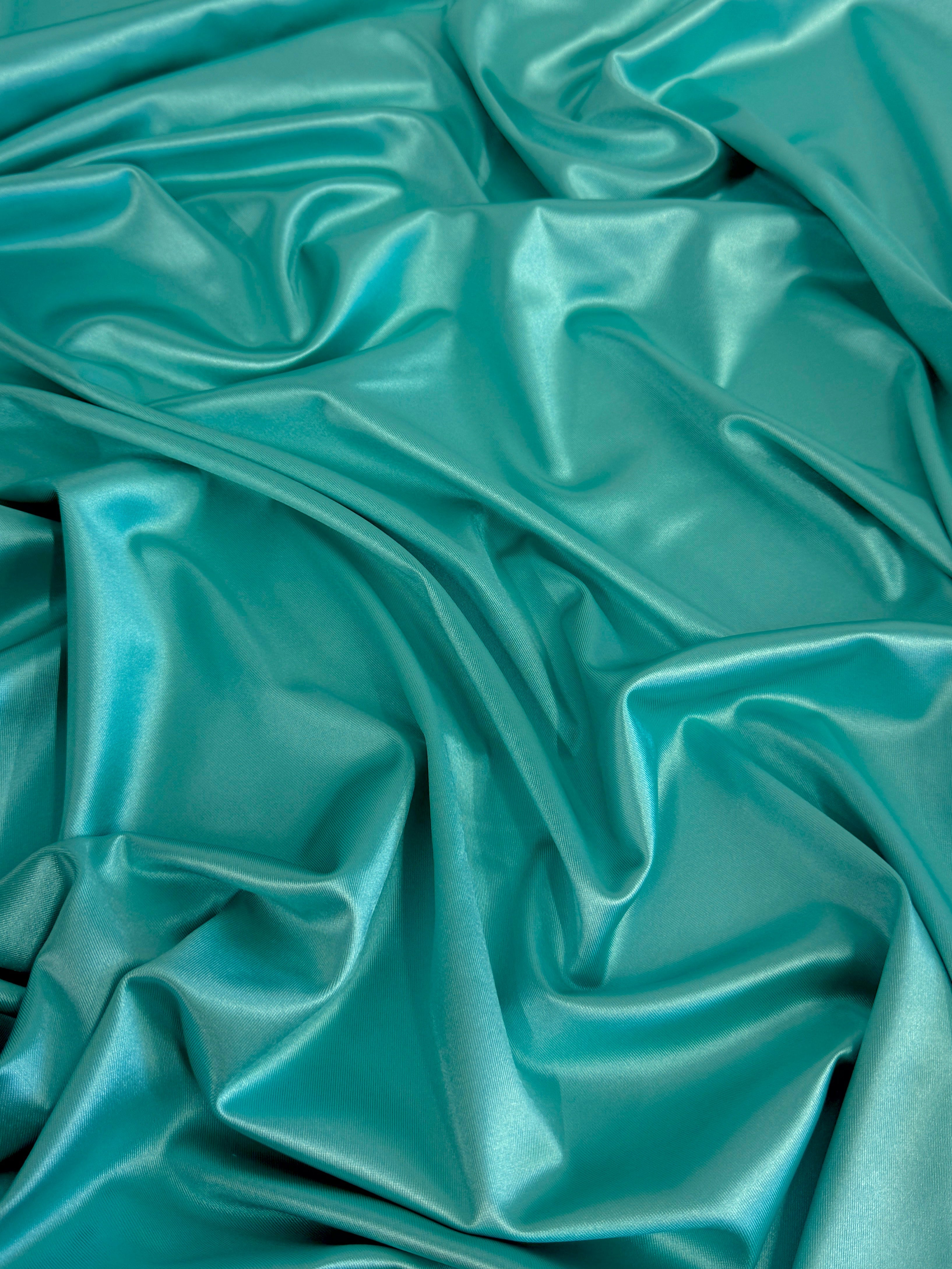 Tiffany Blue Shiny Nylon Spandex, Tiffany Blue Spandex, Nylon Spandex, Shiny Spandex, Stretch Fabric, 4 way stretch fabric, Fabric on Sale, Activewear Fabric, Polyester Fabric