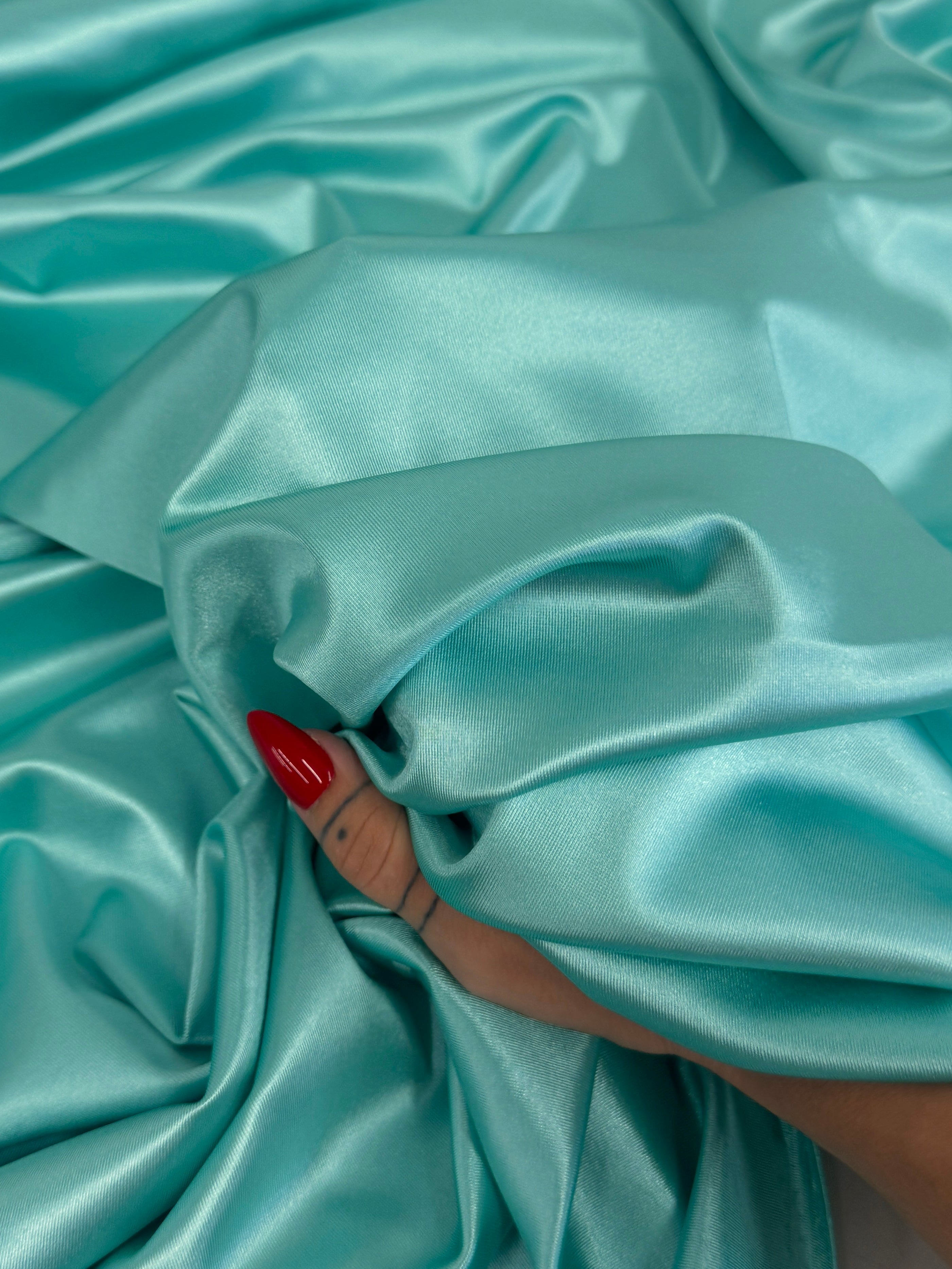 Tiffany Blue Shiny Nylon Spandex, Shop Fabrics Online, Sewing, Fabric Store, Sewing Store, Cheap Fabric Store, Kiki Textiles, Textile by the Yard