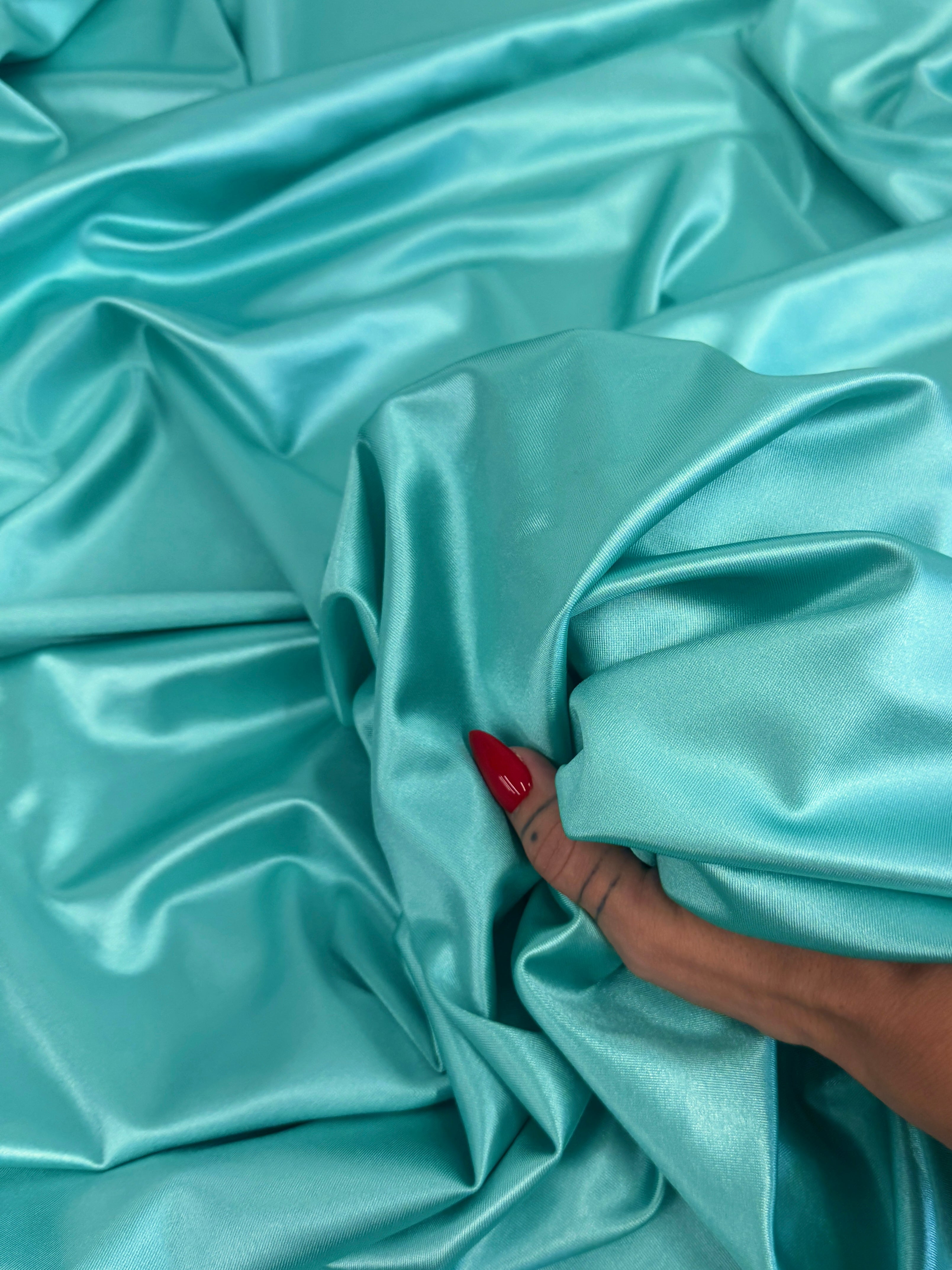 Tiffany Blue Shiny Nylon Spandex, Tiffany Blue Spandex, Nylon Spandex, Shiny Spandex, Stretch Fabric, 4 way stretch fabric, Fabric on Sale, Activewear Fabric, Polyester Fabric