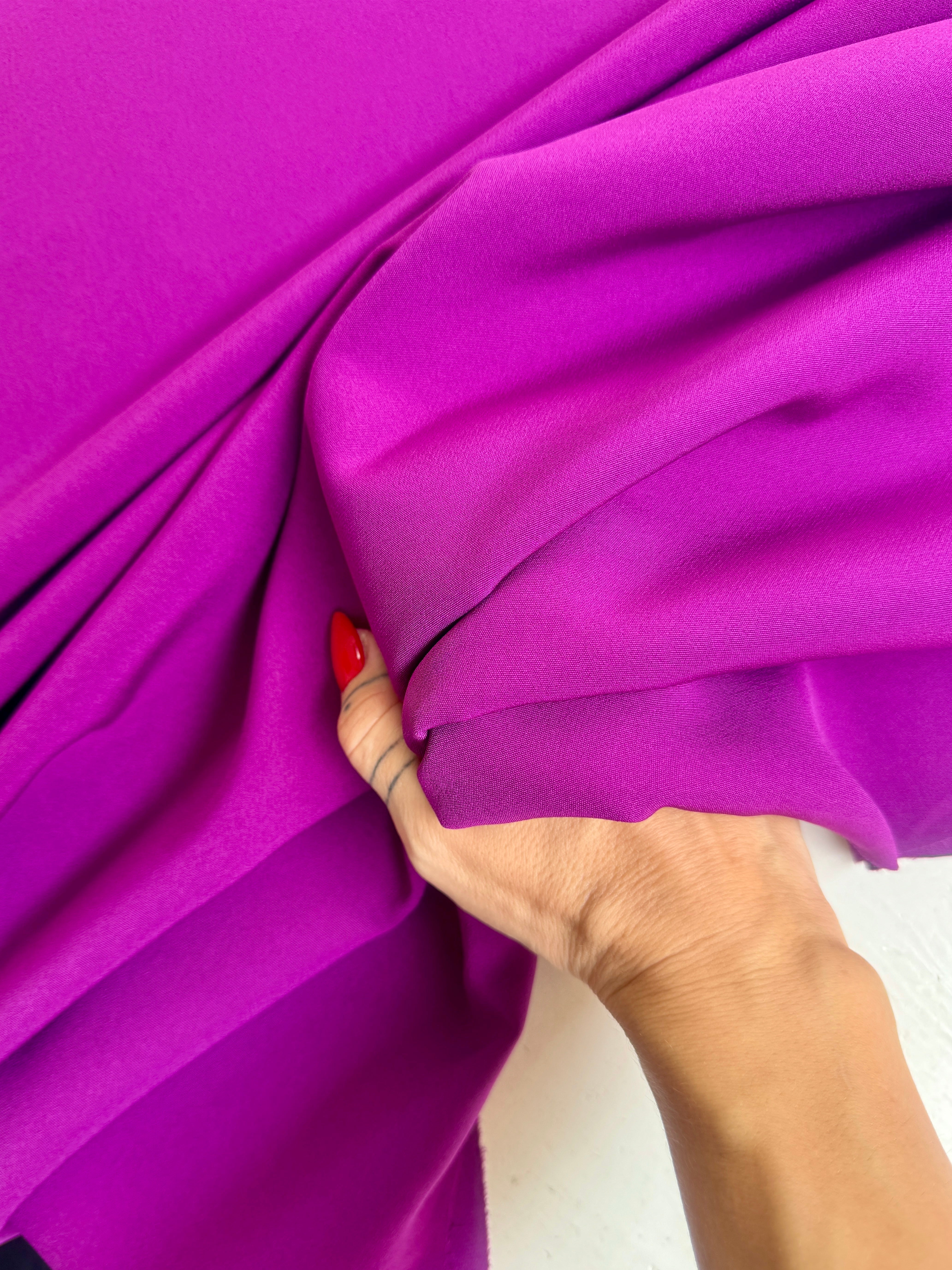 Magenta Stretch Crepe, Fabric Store, Sewing Store, Cheap Fabric Store, Kiki Textiles, Textile by the Yard