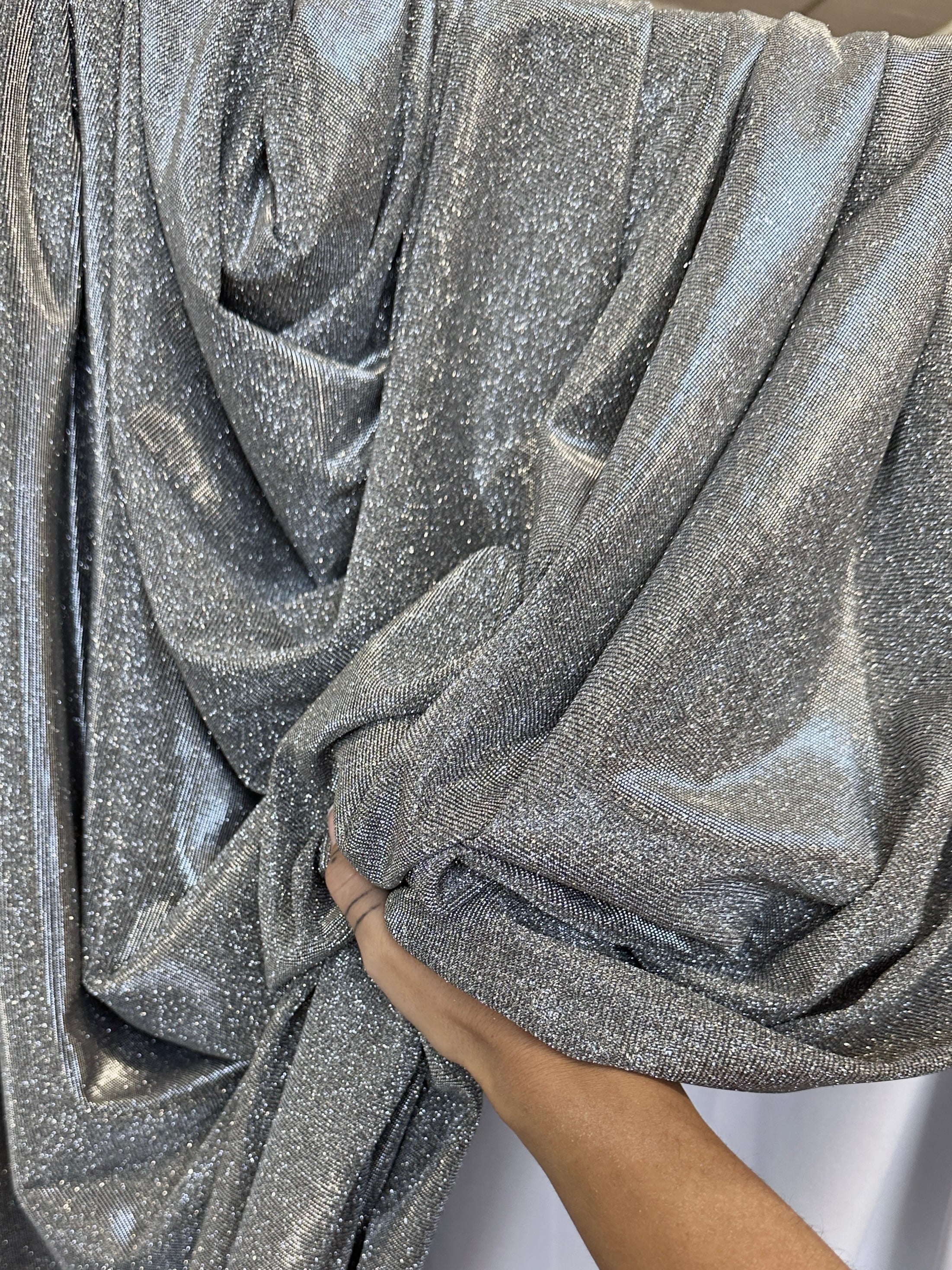 silver stretch metallic lurex, silver metallic lurex, light silver metallic lurex, dark silver metallic lurex, metallic lurex for woman, metallic lurex for bride, metallic lurex on discount, metallic lurex on sale, metallic lurex online