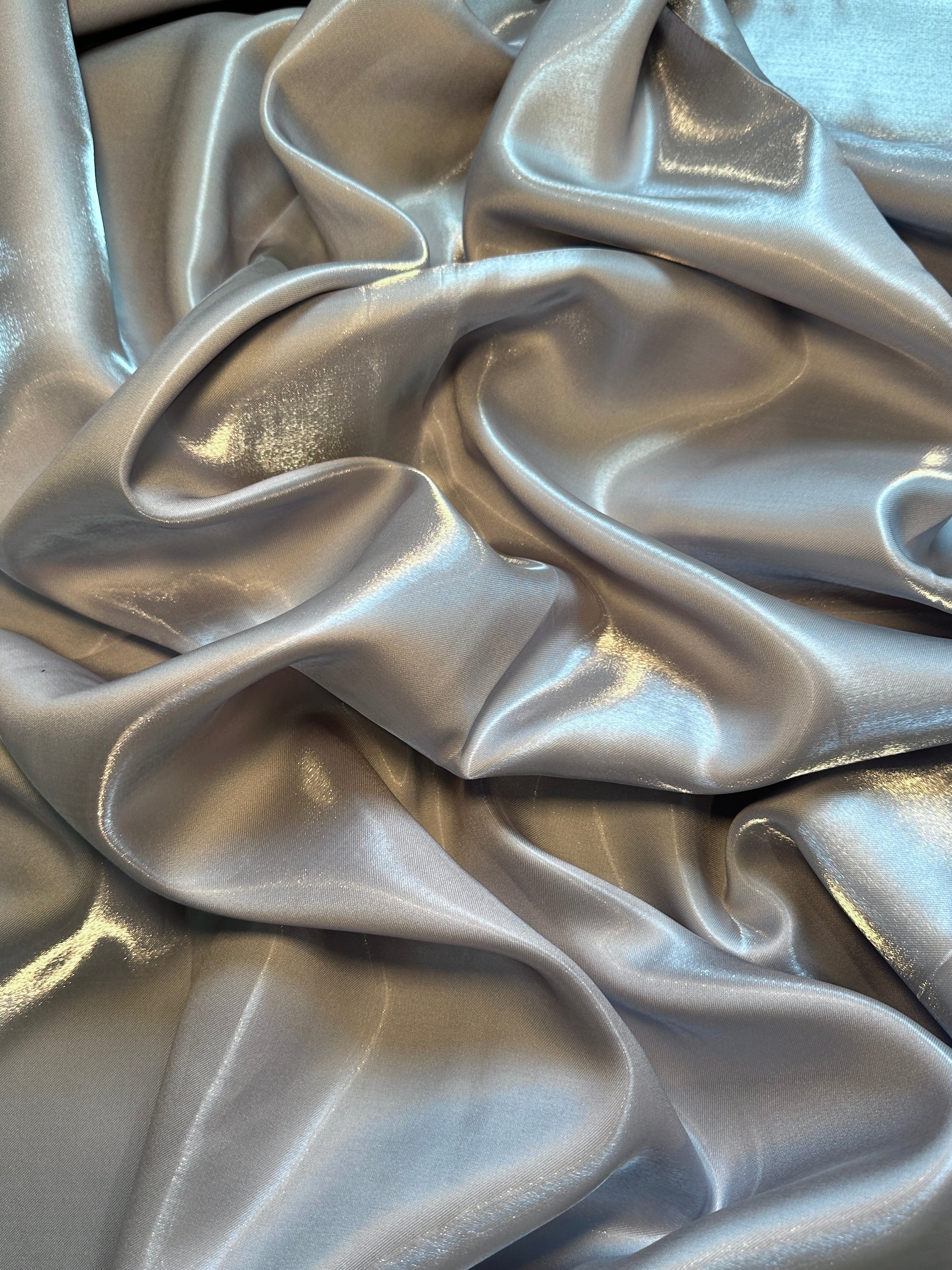 Silver Liquid Bridal Satin, Luxury Silky Satin, Liquid Bridal Satin, Silky Satin, Premium Stretch Bridal Satin, Satin for Bride, Satin for Women, Satin in Low Price, Cheap Satin, Satin on Sale