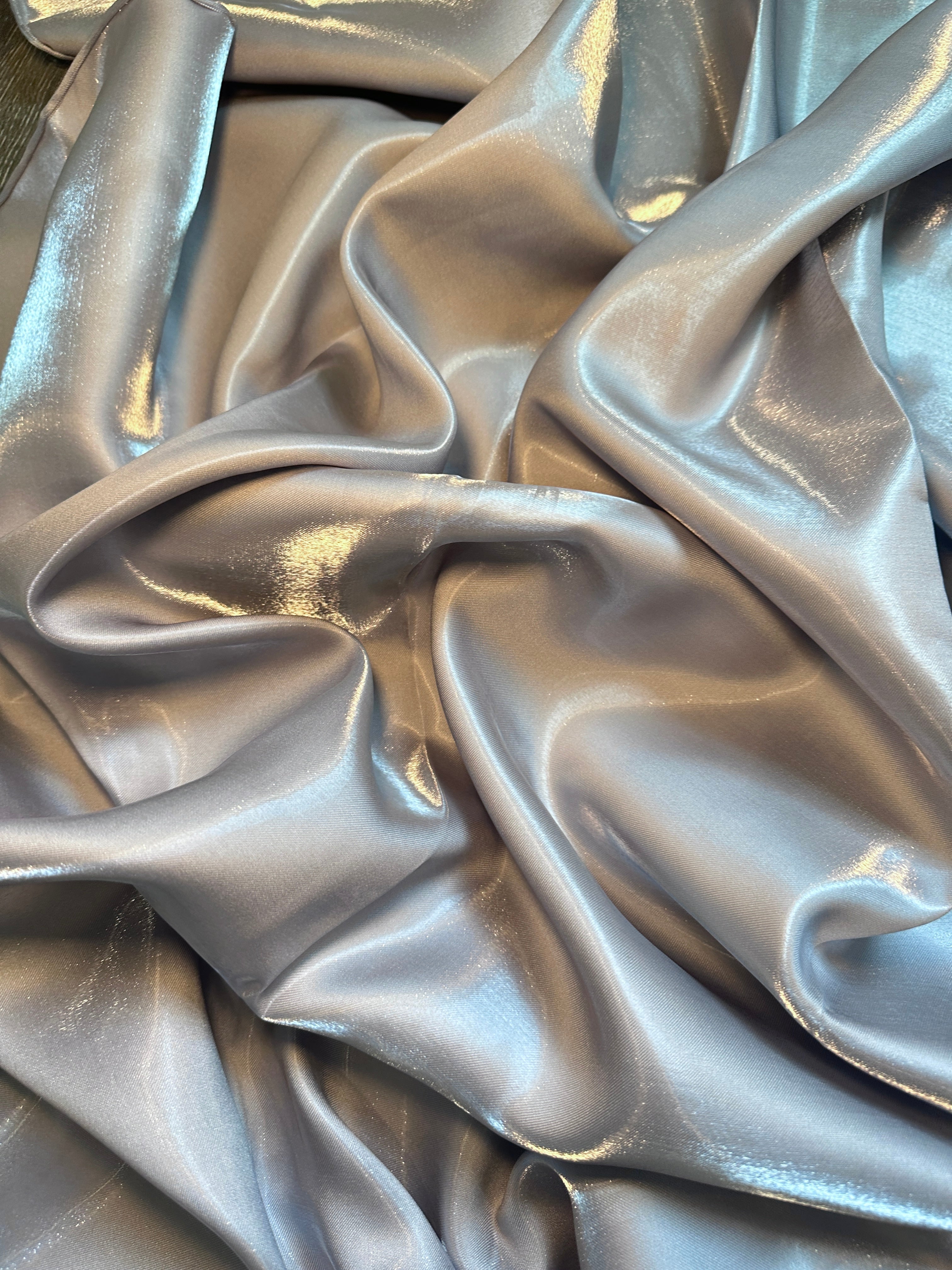 Silver Liquid Bridal Satin, Fabric Store, Sewing Store, Cheap Fabric Store, Kiki Textiles, Textile by the Yard