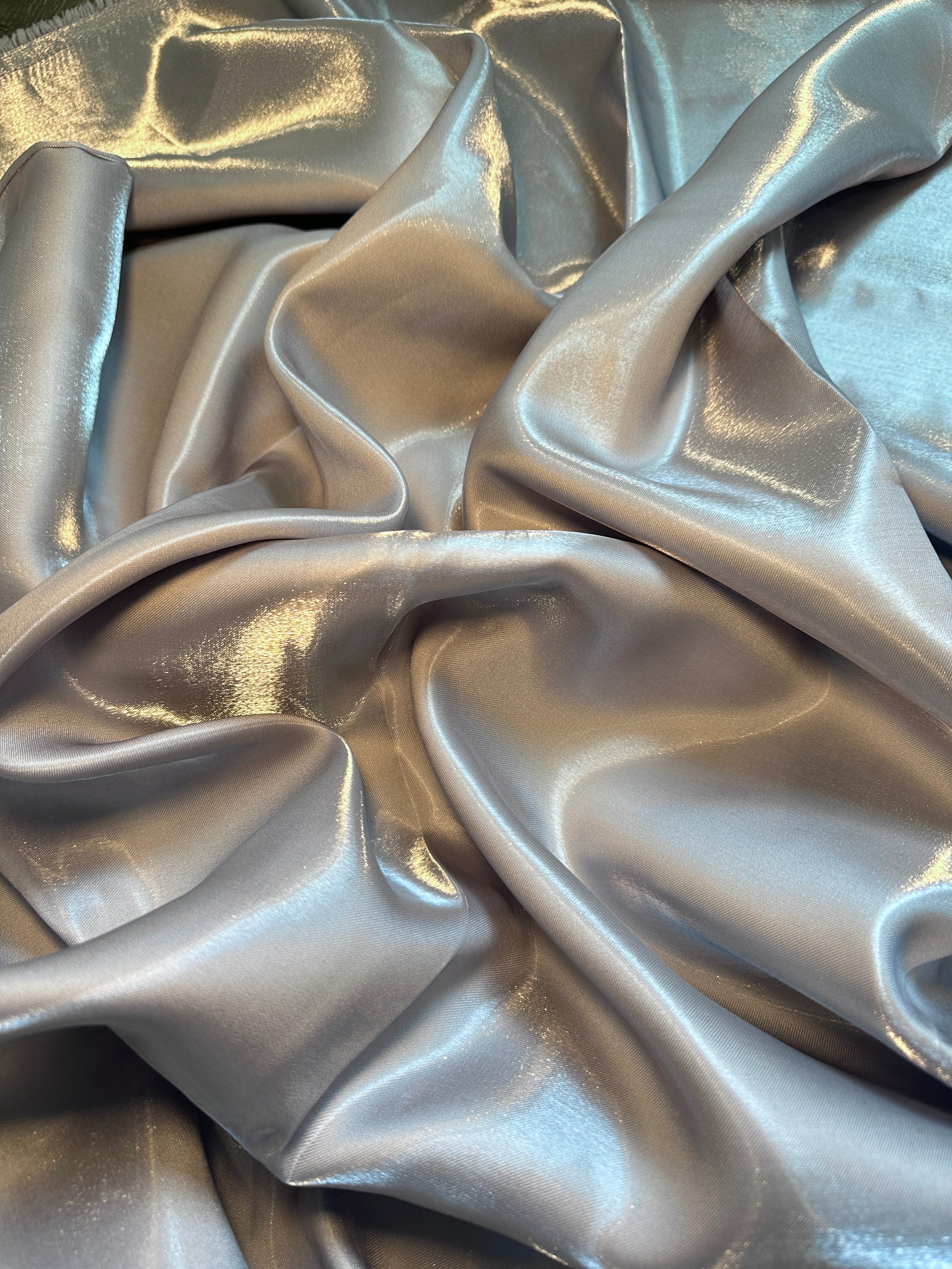 Silver Liquid Bridal Satin, Fabric Store, Sewing Store, Cheap Fabric Store, Kiki Textiles, Textile by the Yard