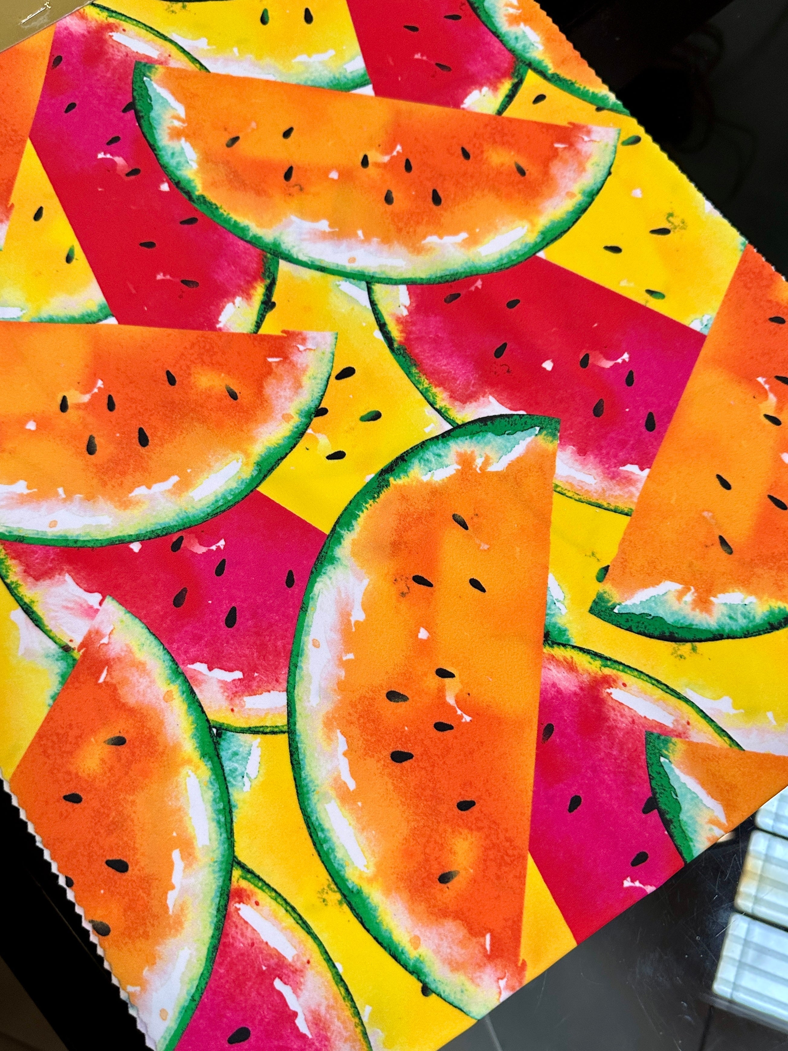 Watermelon Nylon Spandex, colorfull spandex fabric, spandex for legging, fabric for dancewear, kikitextiles, printed Nylon Spandex, spandex store usa, spandex for woman, spandex on sale, spandex on discount, premium spandex