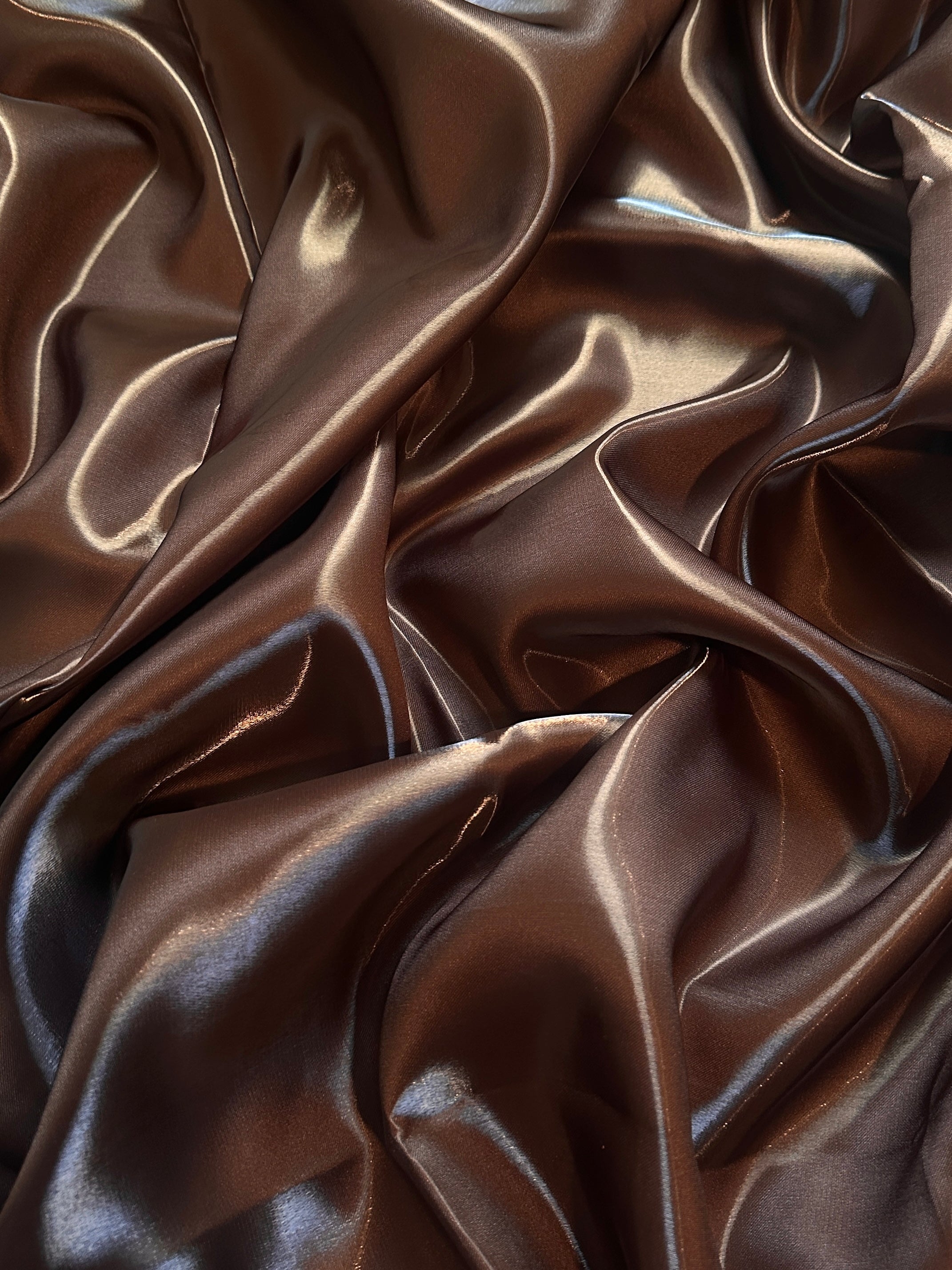 Chocolate Brown Liquid Bridal Satin, Luxury Silky Satin, Liquid Bridal Satin, Silky Satin, Premium Stretch Bridal Satin, Satin for Bride, Satin for Women, Satin in Low Price, Cheap Satin, Satin on Sale