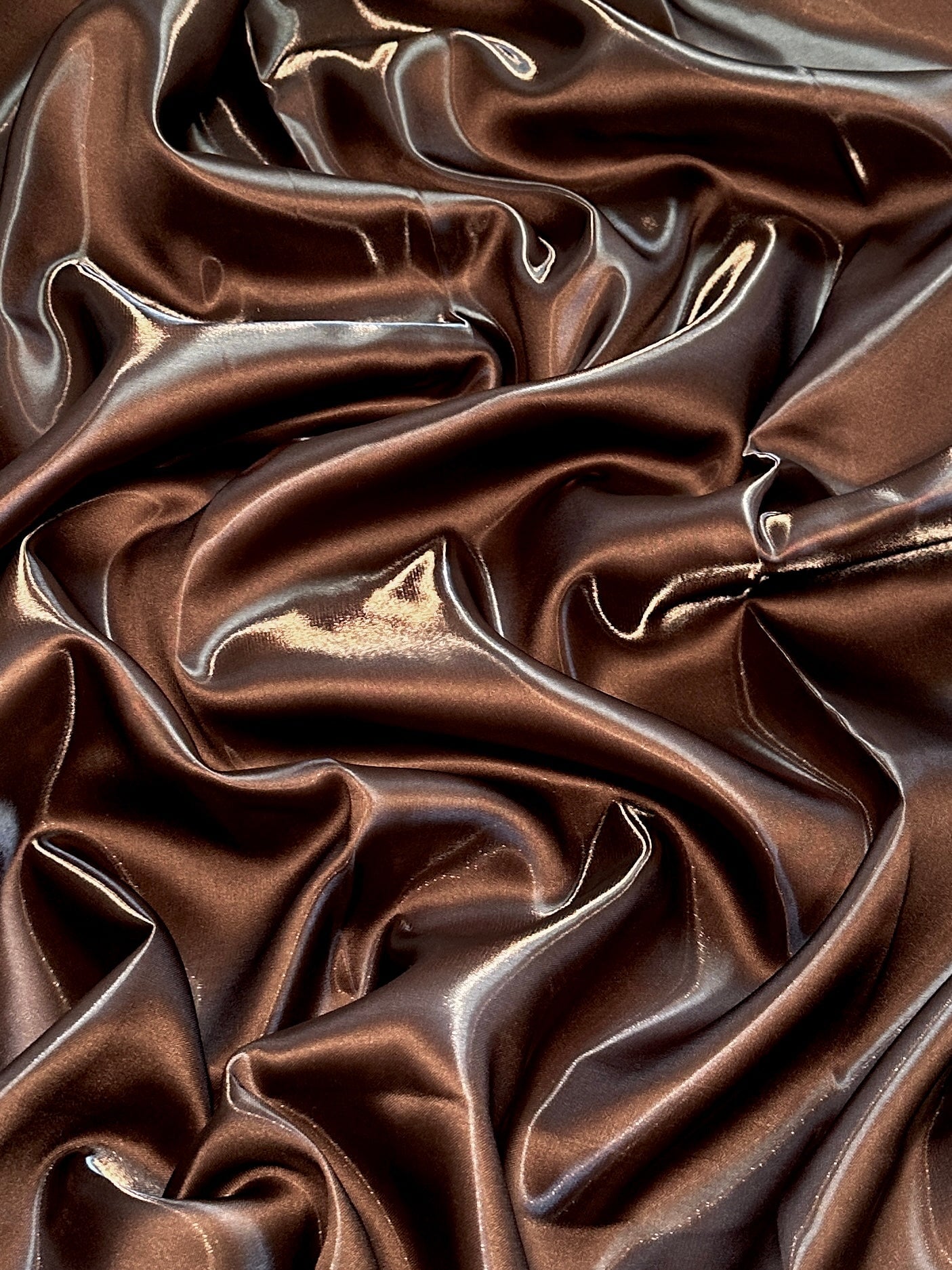 Chocolate Brown Liquid Bridal Satin, Fabric Store, Sewing Store, Cheap Fabric Store, Kiki Textiles, Textile by the Yard