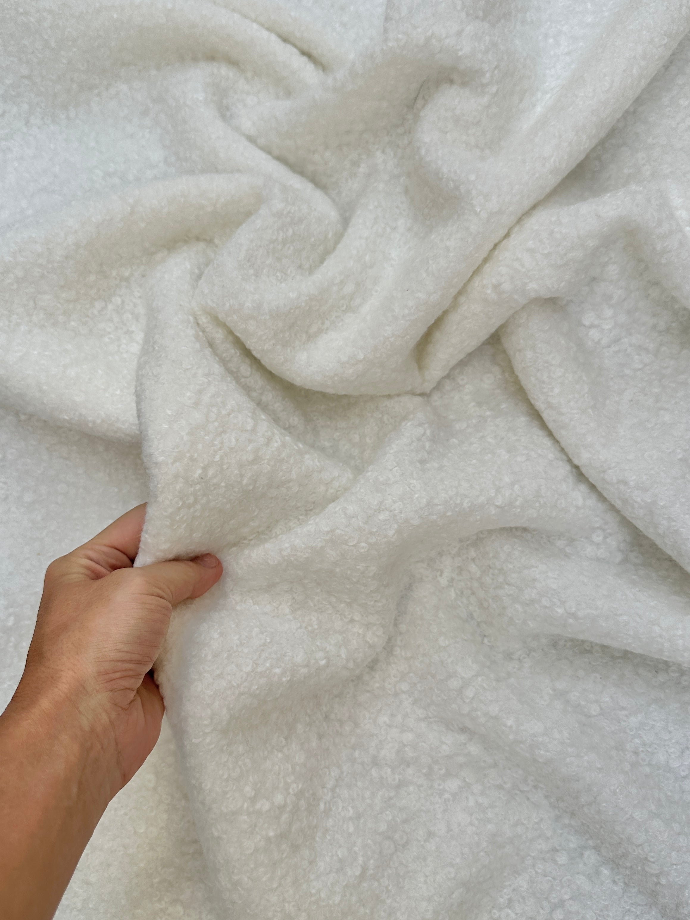 milk white Lamb Premium Faux Wool, bright white Faux Wool, white Faux Wool, Faux Wool for jacket, premium Faux Wool, Faux Wool for winter, winter collection, Faux Wool on sale, Faux Wool in low price