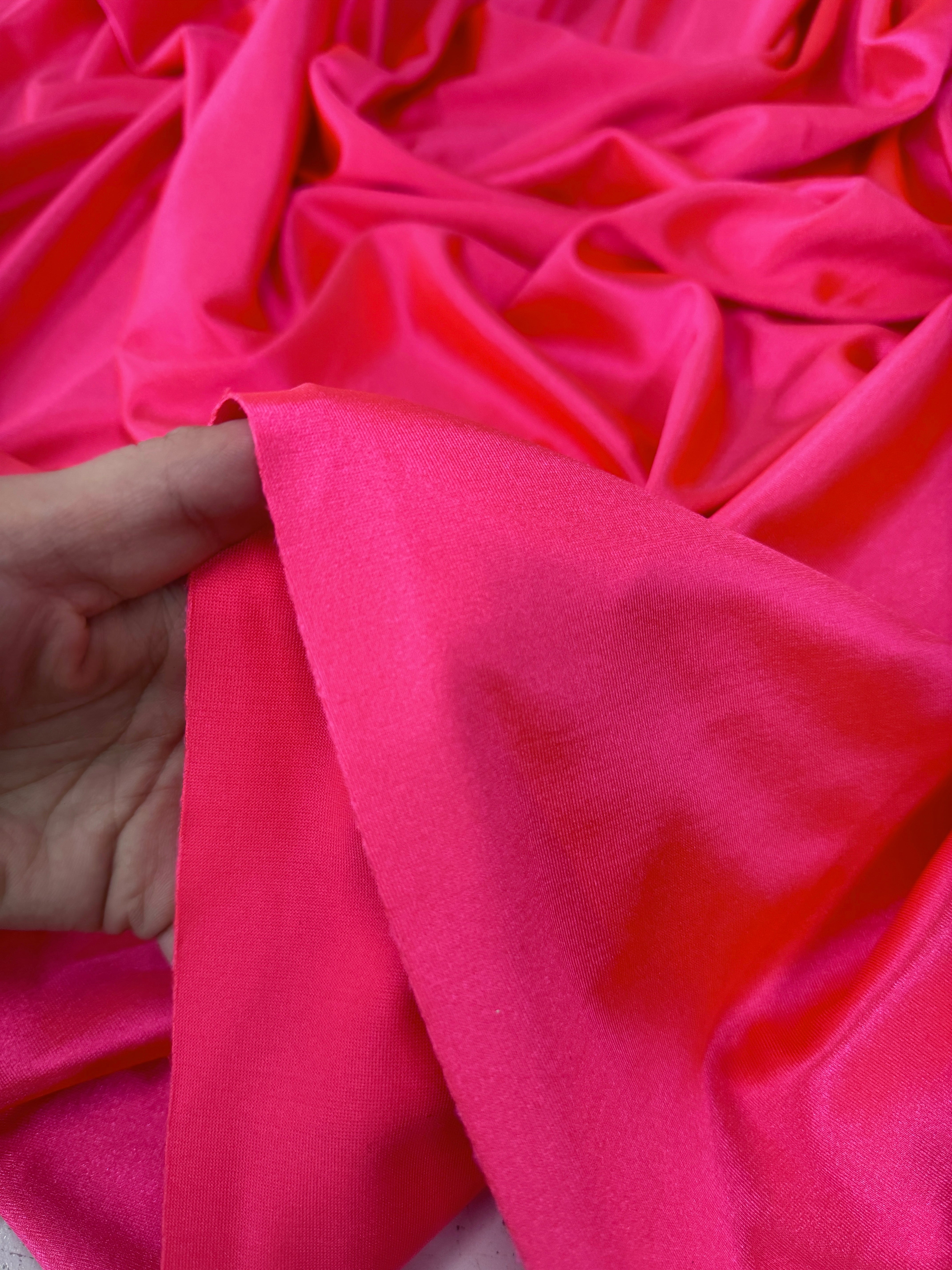 Fuchsia Neon Shiny Nylon Spandex,online textile store, sewing, fabric store, sewing store, cheap fabric store, kiki textiles