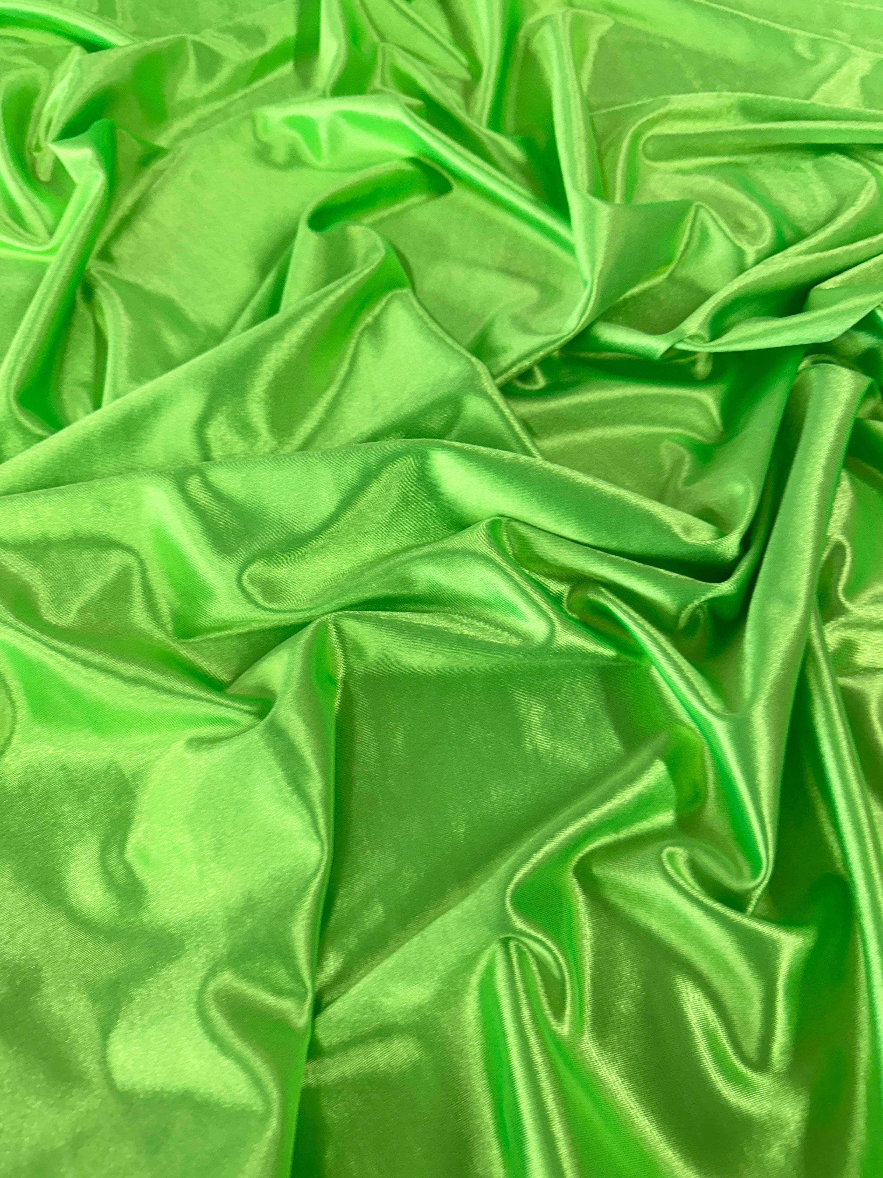 Neon Green Shiny Nylon Spandex, Green Spandex, Nylon Spandex, Shiny Spandex,Stretch Fabric, 4 way stretch fabric, Fabric on Sale, Activewear Fabric, Polyester Fabric, Leggings yoga spandex