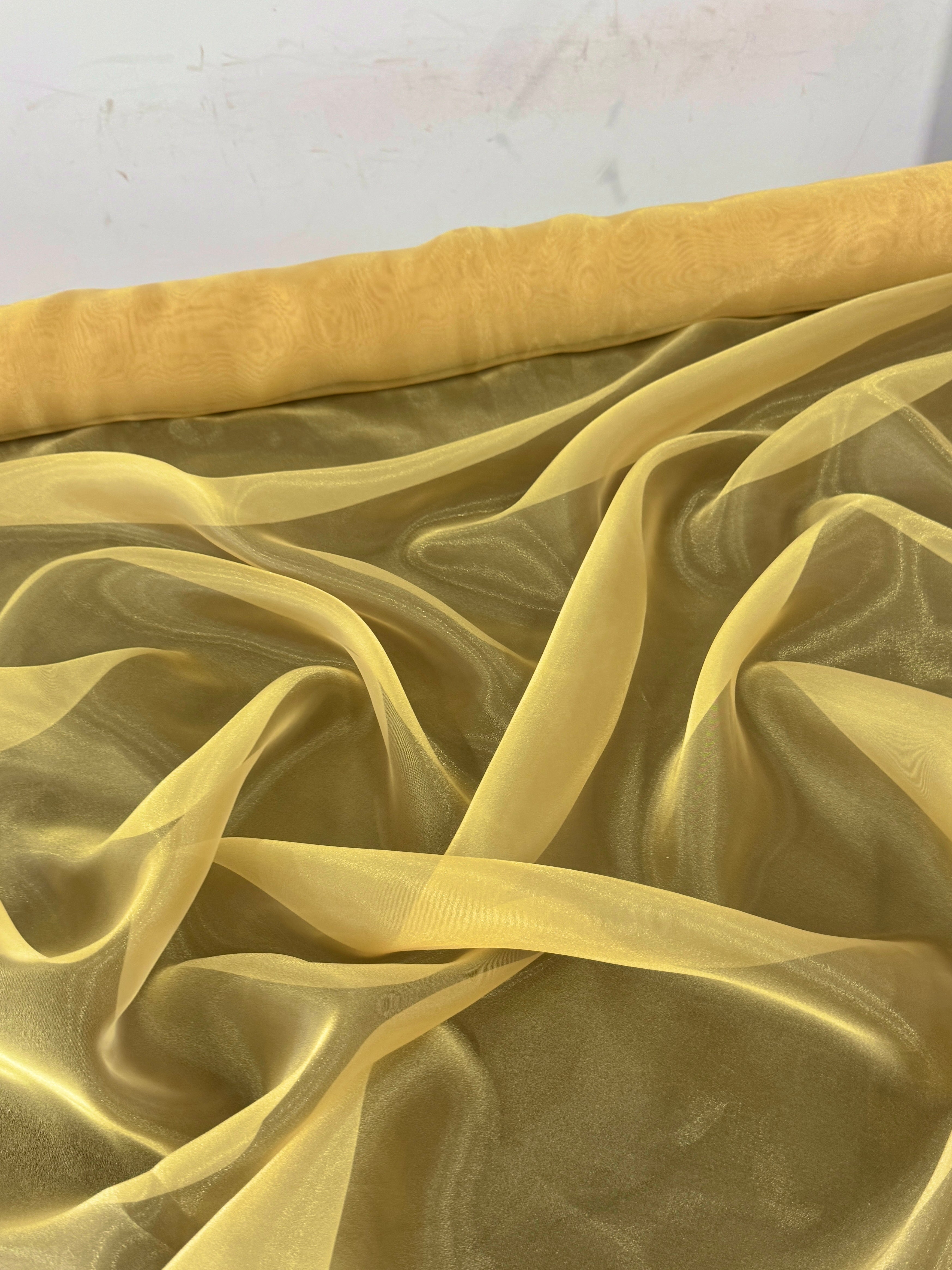 Gold Crystal organza chiffon, online textile store, sewing, fabric store, sewing store, cheap fabric store, kiki textiles