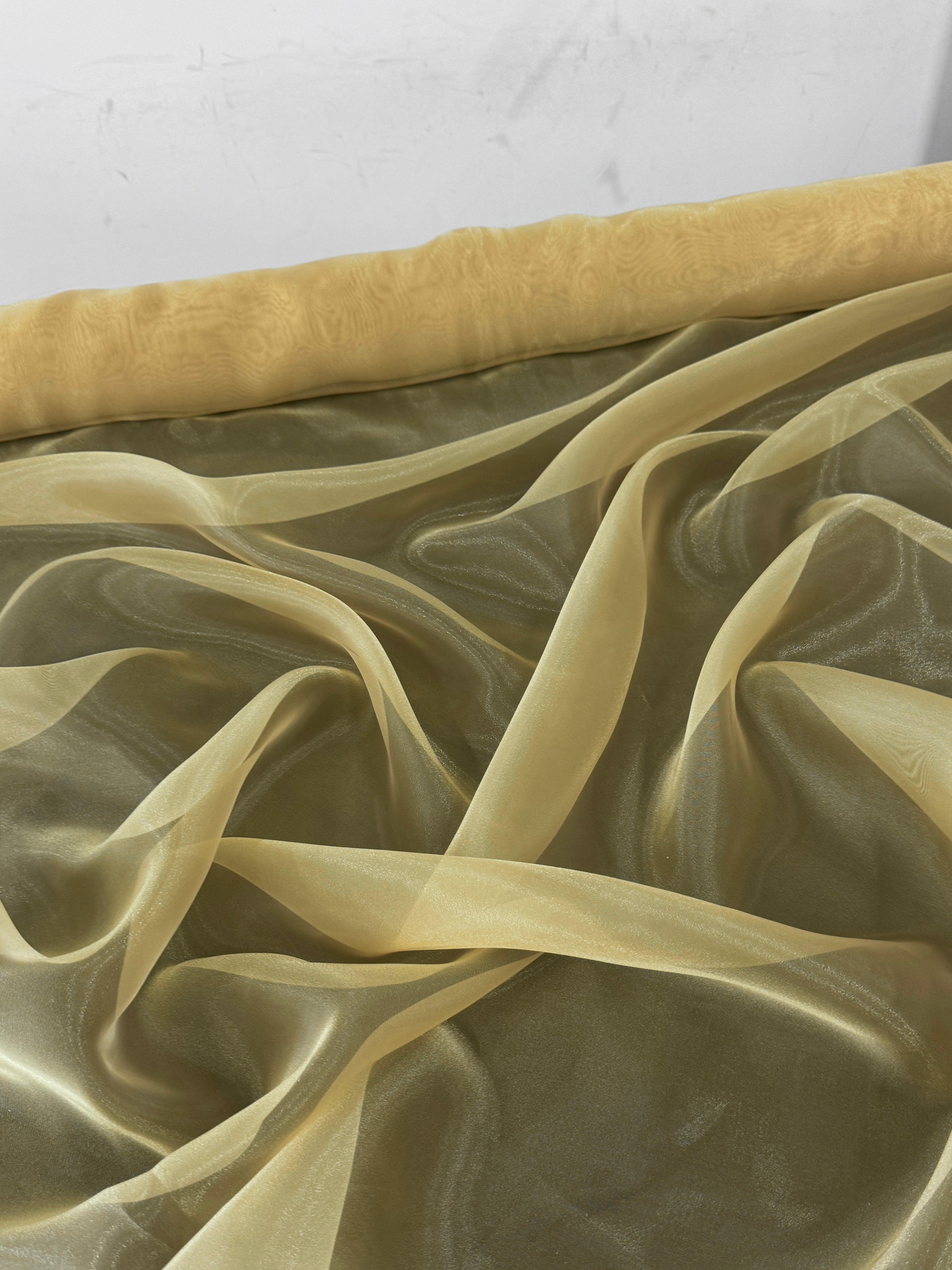 Khaki Crystal Organza, online textile store, sewing, fabric store, sewing store, cheap fabric store, kiki textiles