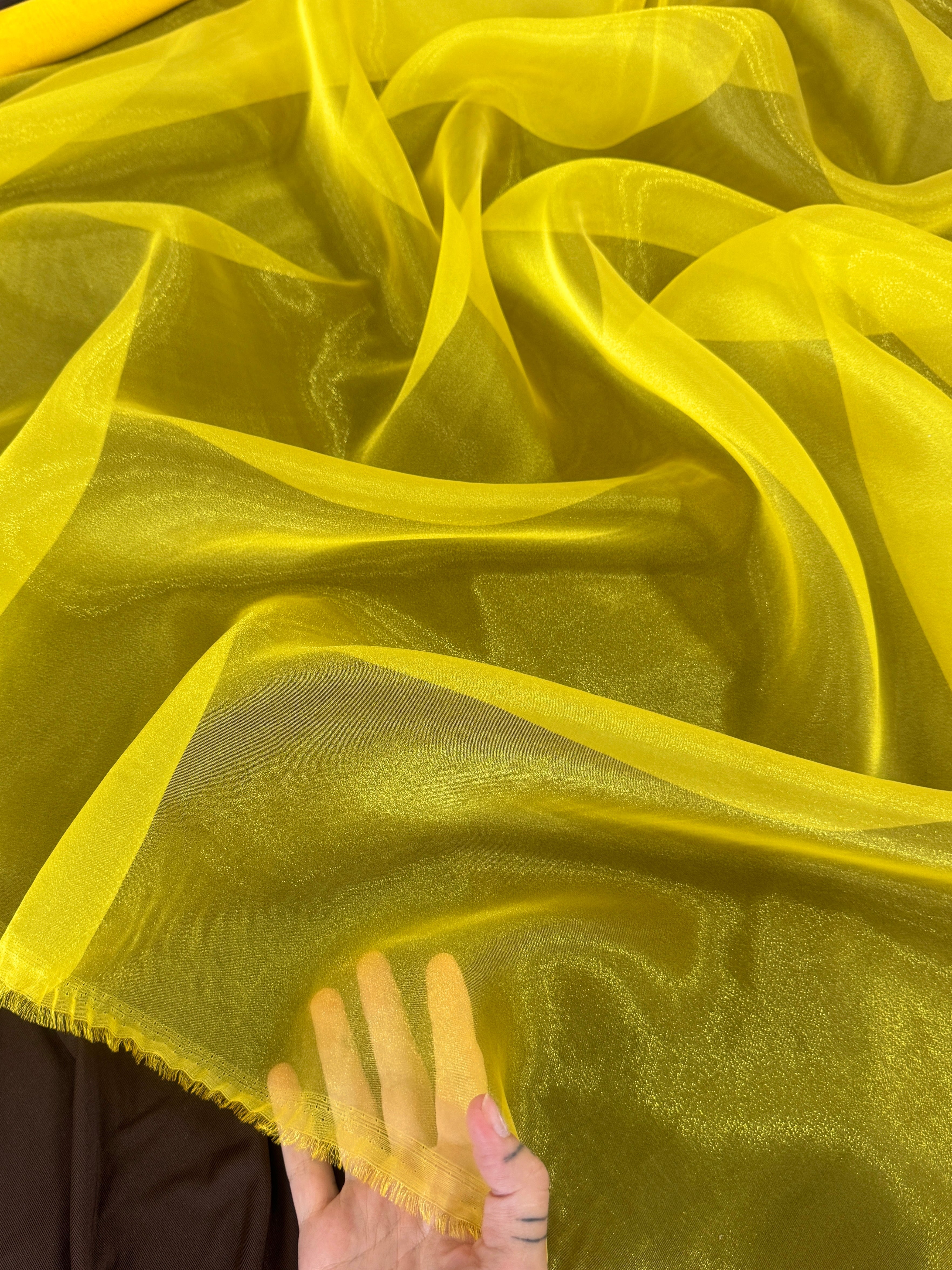 Yellow Crystal Organza, online textile store, sewing, fabric store, sewing store, cheap fabric store, kiki textiles