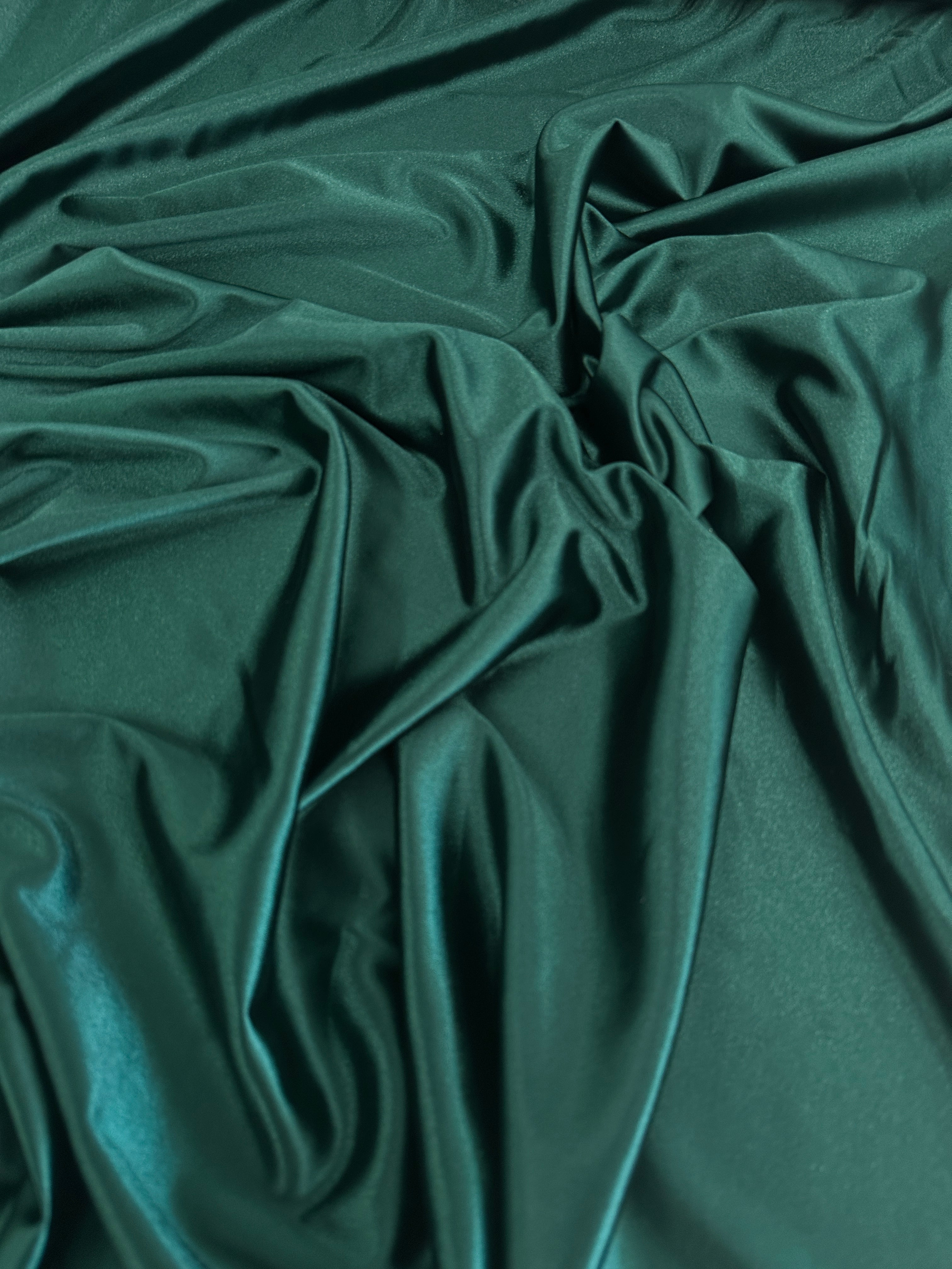 Hunter Green Shiny Nylon Spandex, shop fabrics online, sewing, fabric store, sewing store, cheap fabric store, kiki textiles, textile by the yard