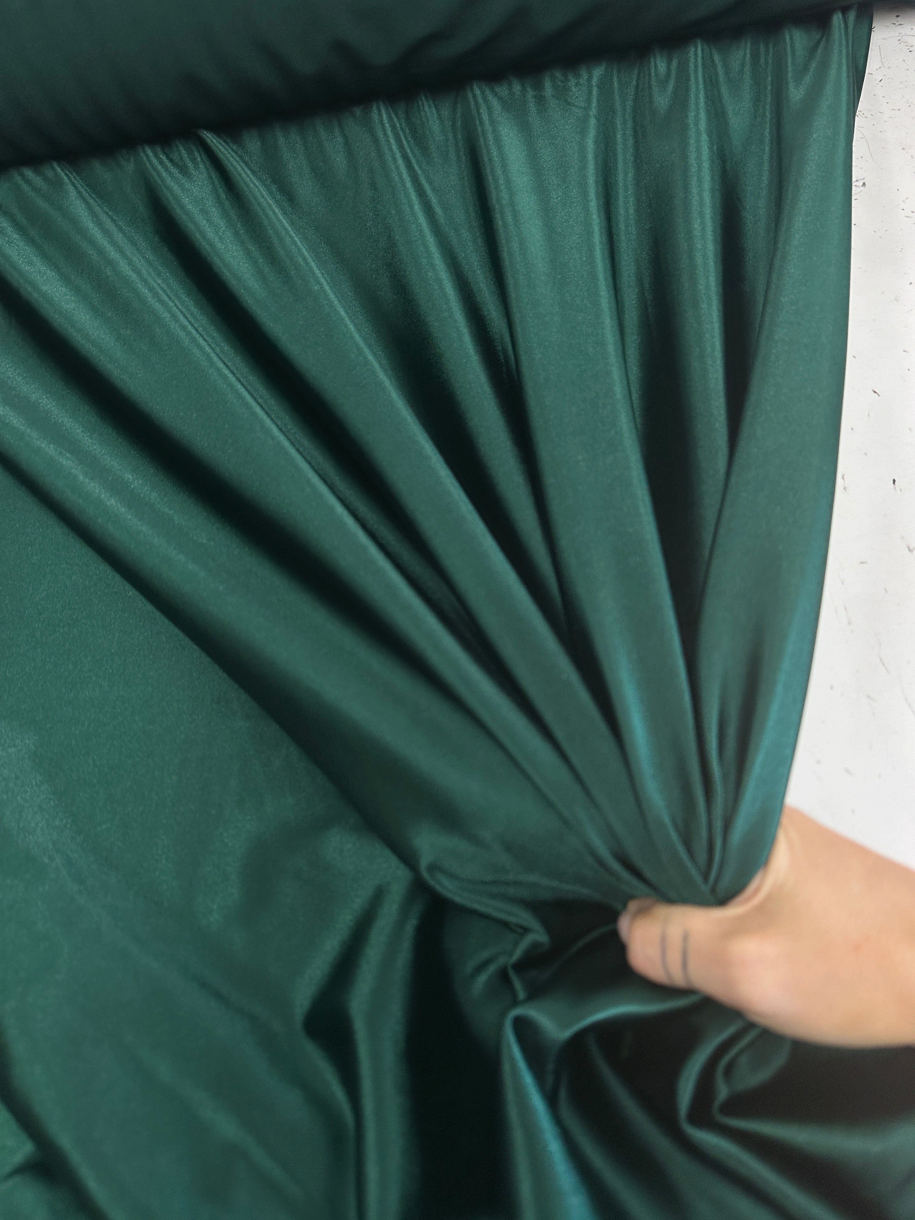 Hunter Green Shiny Nylon Spandex, Hunter Green Spandex, Nylon Spandex, Shiny Spandex, Stretch Fabric, 4 way stretch fabric, Fabric on Sale, Activewear Fabric, Polyester Fabric