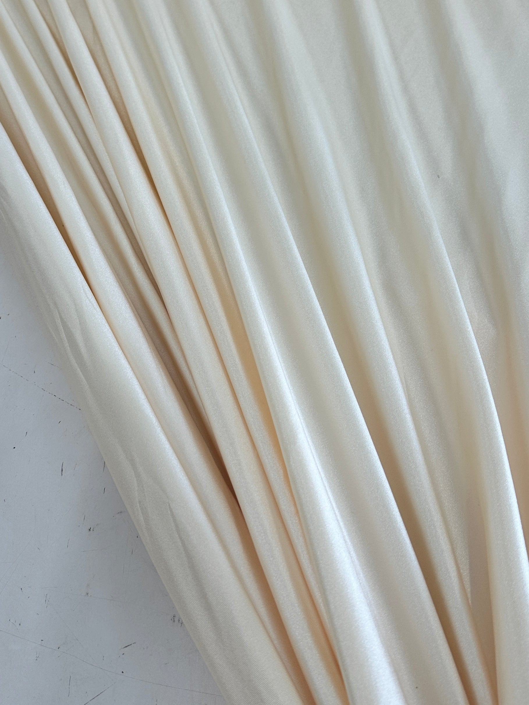 Cream Shiny Nylon Spandex, Cream Spandex, Nylon Spandex, Shiny Spandex, Stretch Fabric, 4 way stretch fabric, Fabric on Sale, Activewear Fabric, Polyester Fabric