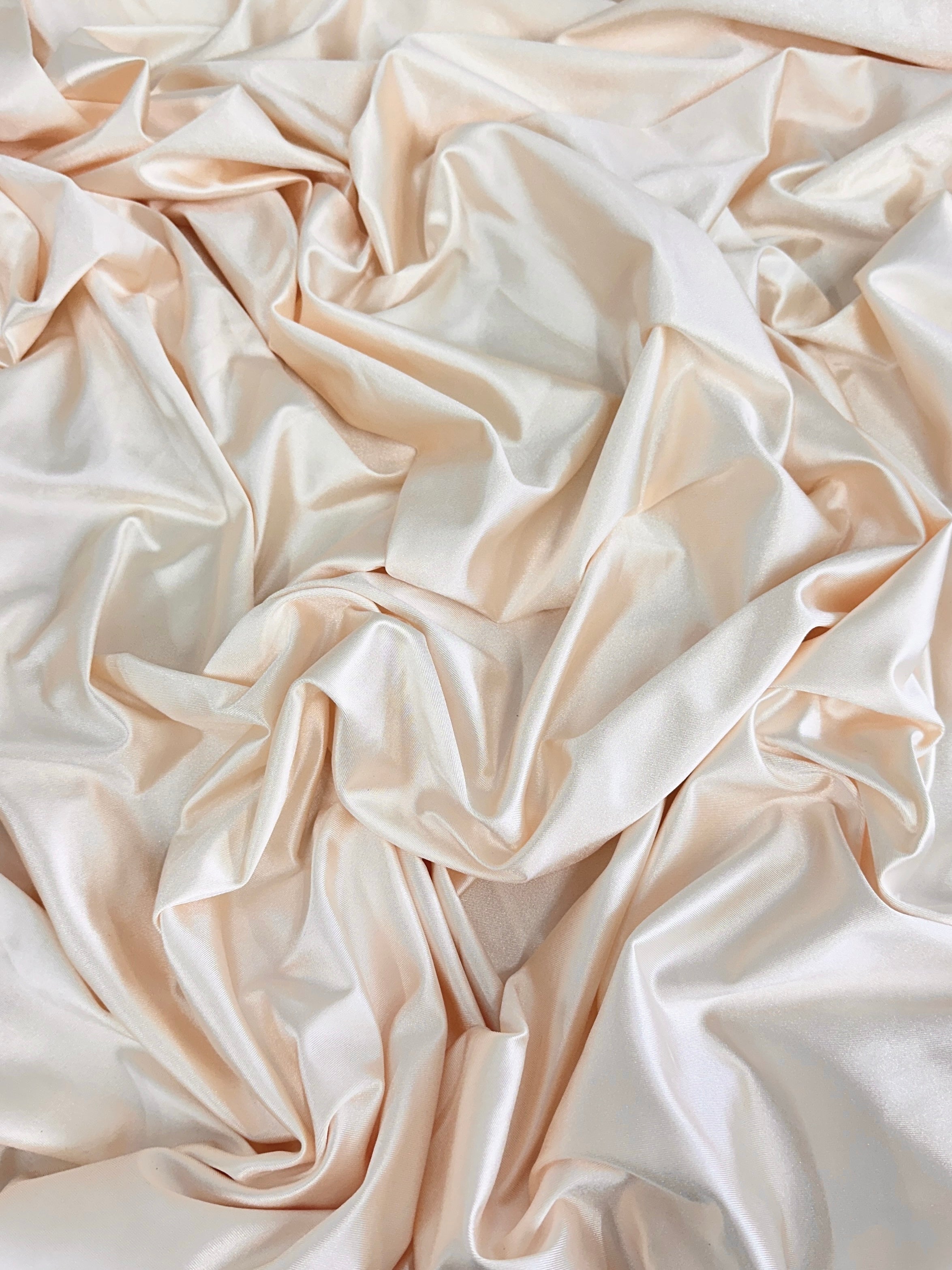 Cream Shiny Nylon Spandex, shop fabrics online, sewing, fabric store, sewing store, cheap fabric store, kiki textiles, textile by the yard