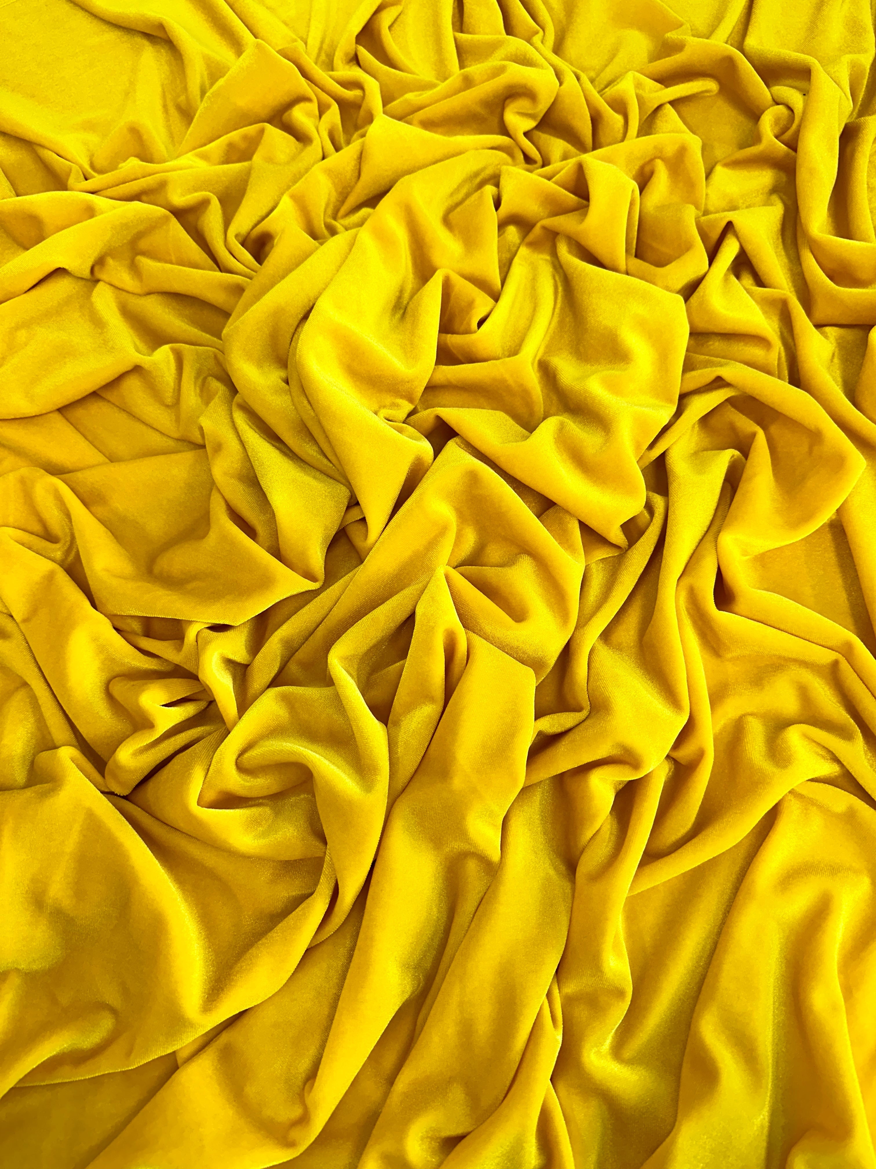 Yellow Stretch Velvet, Velvet Material, Velvet Fabric, Velour Fabric Sale, Velvet Fabric Online, Stretch Velvet Spandex, Plush Velvet