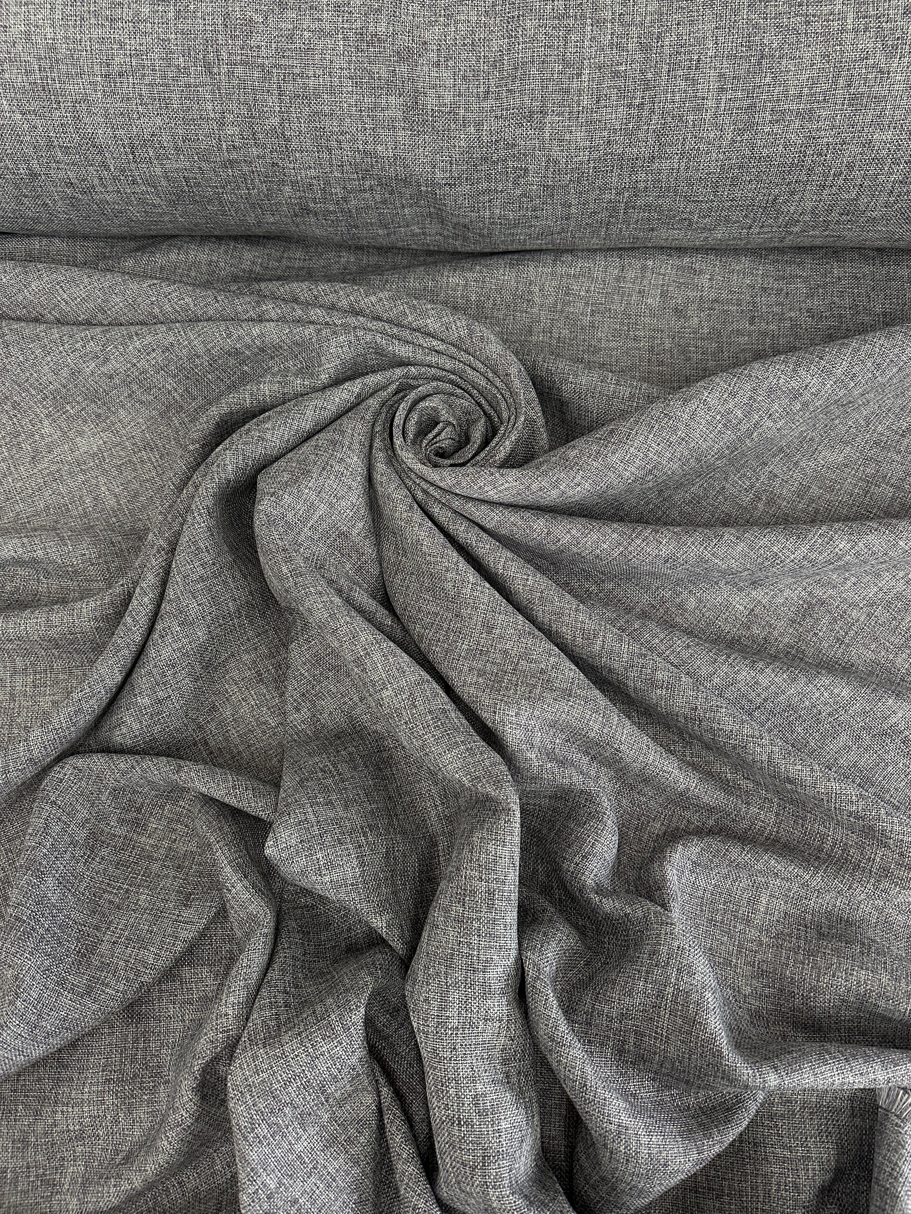 Gray Faux Linen, Faux Linen, Linen Fabric by Yard, Linen Fabric, Linen Material, Premium Linen, Durable Fabric, Home Decor Fabric